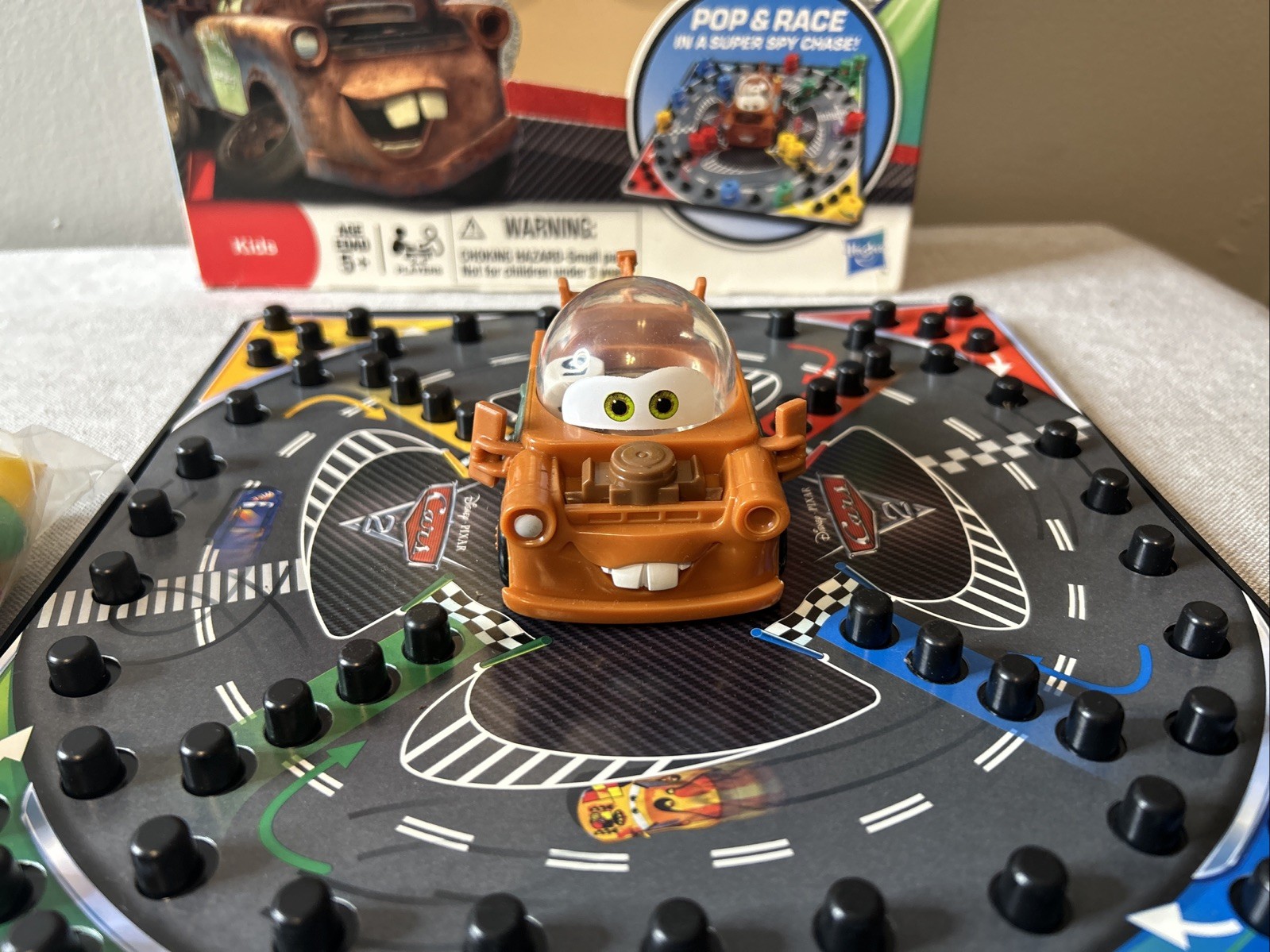 Disney Pixar Cars 2 Pop-O-Matic Trouble Game With Mater New in Box