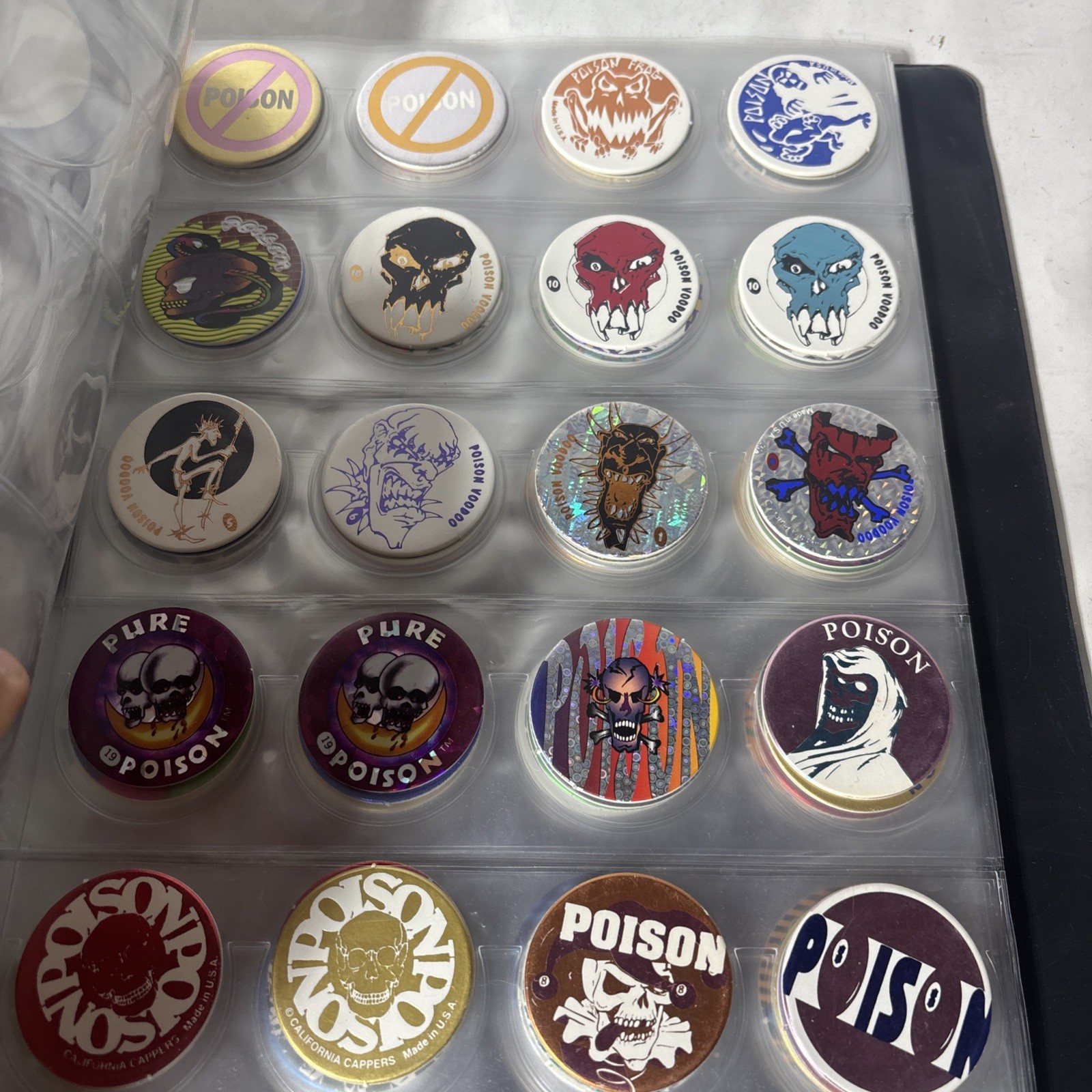 Vintage Pogs/Milk Caps 90’s Lot Of 200+ Pieces – Mixed Collection Binder/Sleeves
