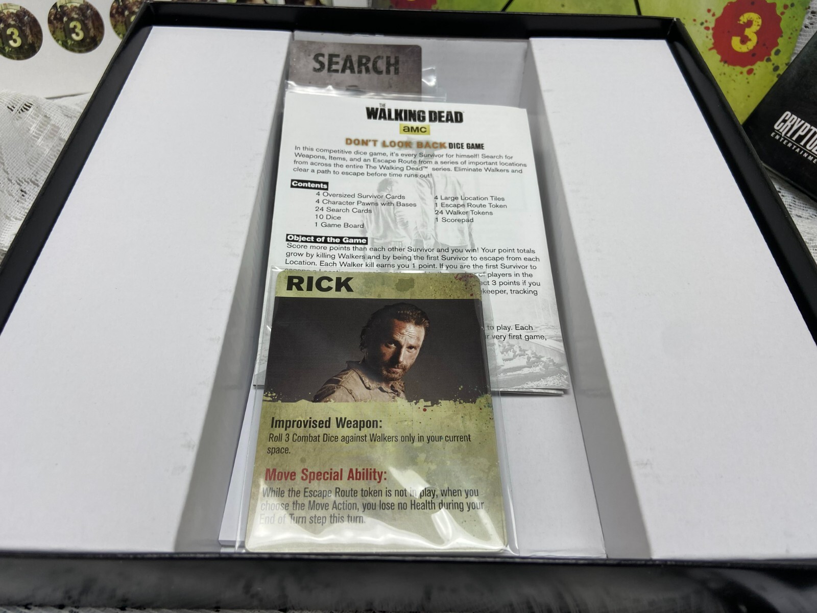 AMC The Walking Dead Don’t Look Back Dice Board Game New Open Box