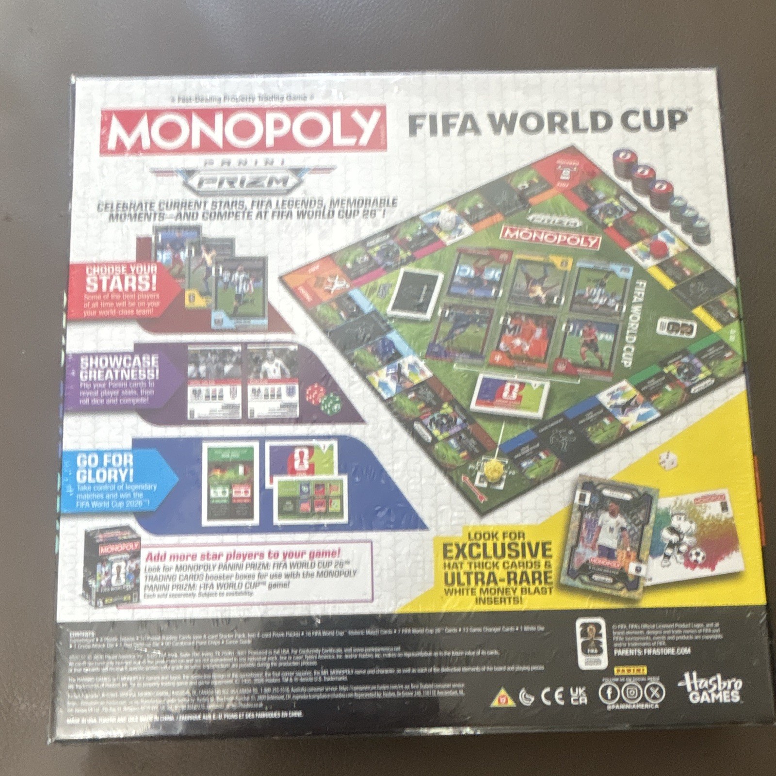 Hasbro Games Monopoly Panini Prizm FIFA World Cup Board Game Exclusive Cards