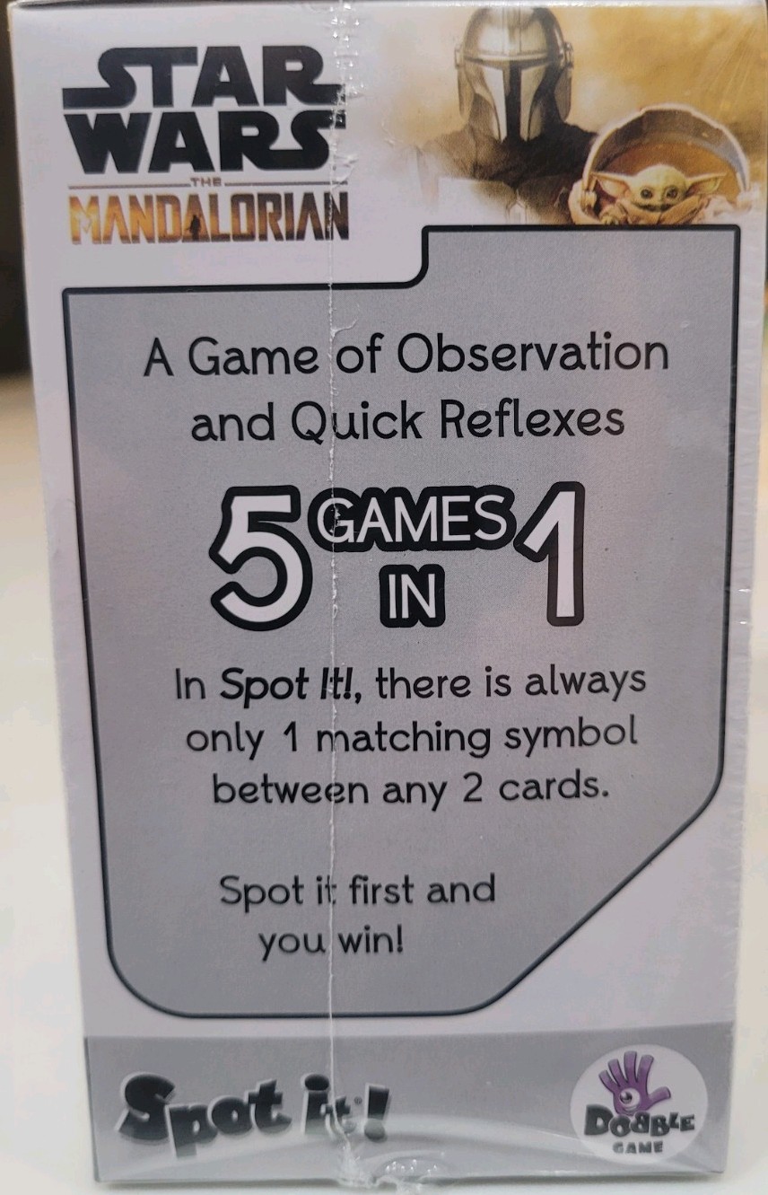 NEW Star Wars Mandalorian Spot It! Card Game