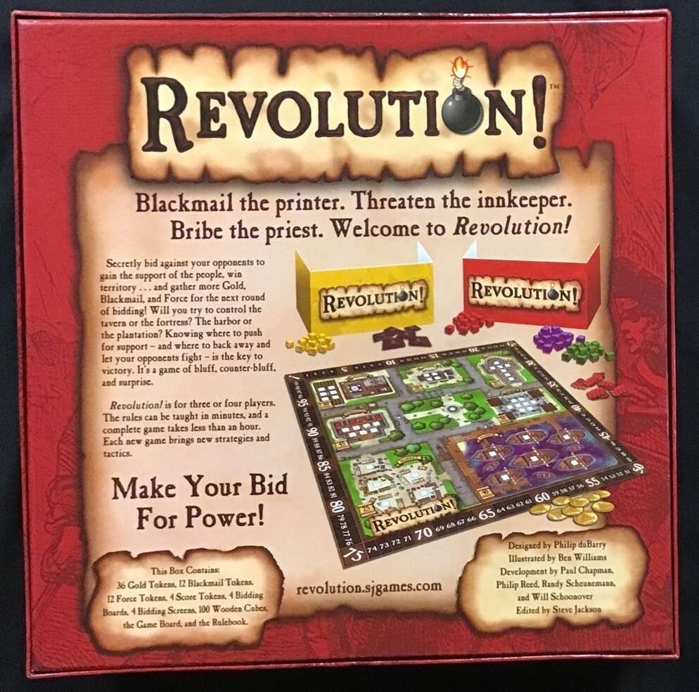 Revolution! ~ Steve Jackson Games ~ First Edition First Printing ~ OEJ