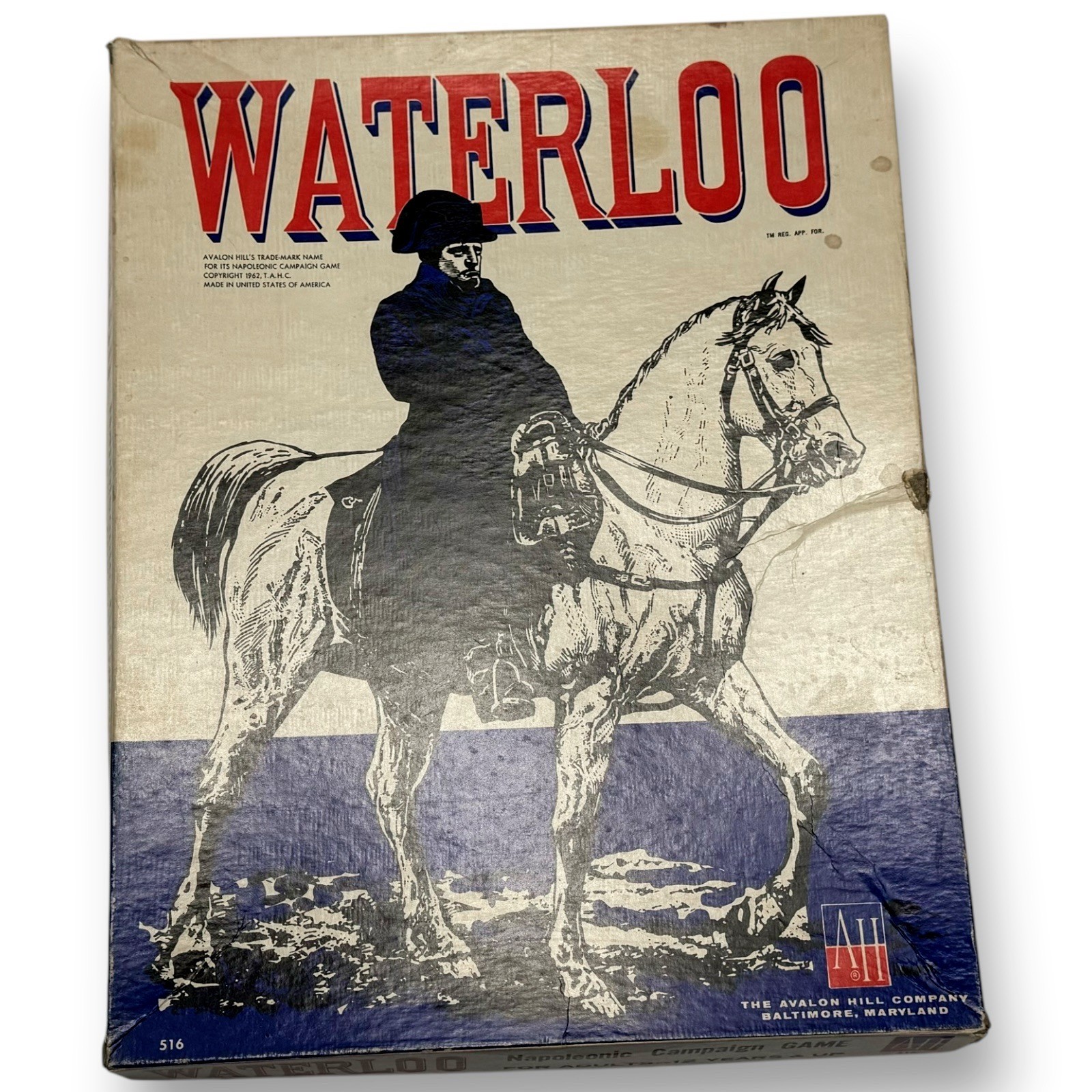 1960s Waterloo Napoleonic Campaign Game, Vintage Avalon Hill