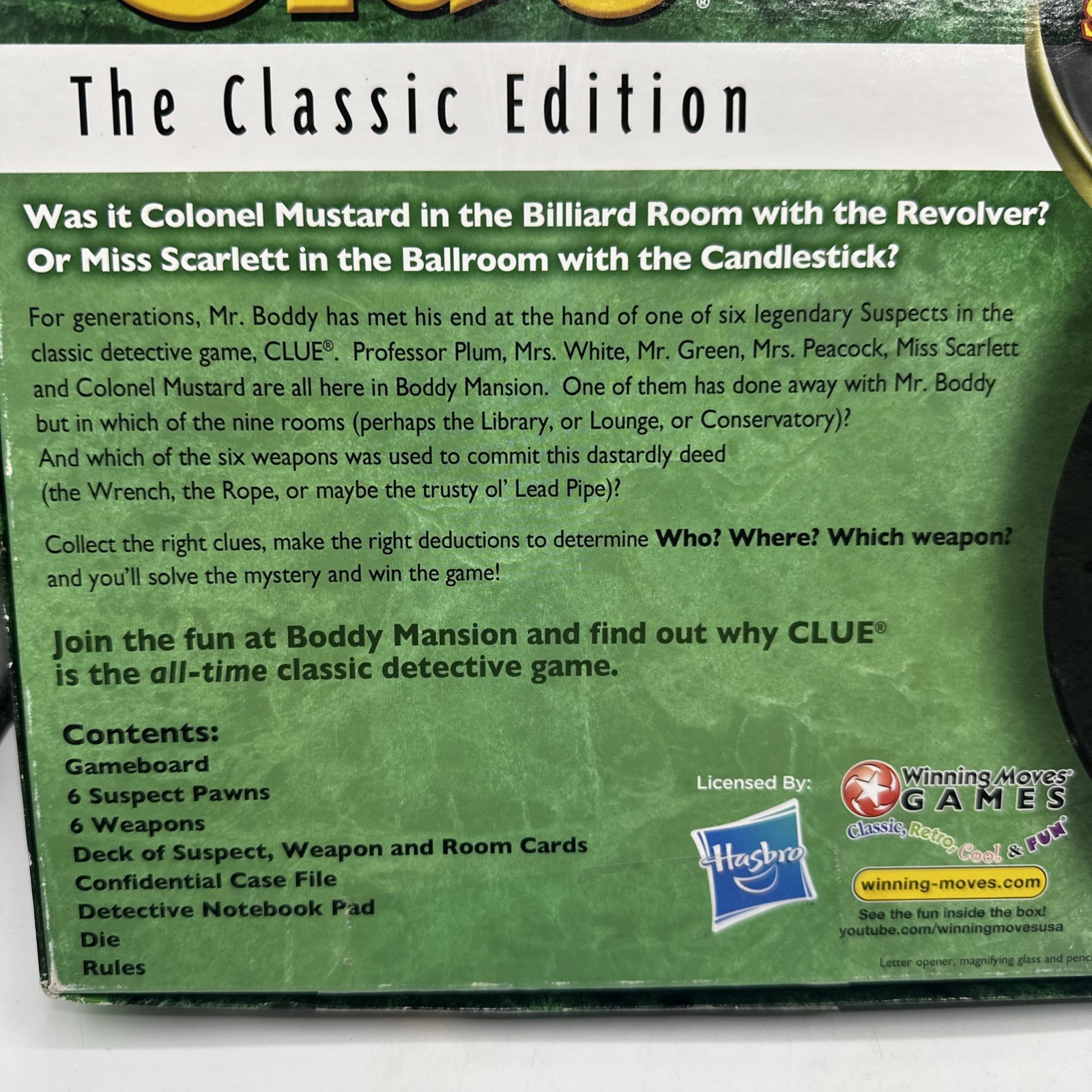 Clue the Classic Edition style issued 2016 The Great Detective ..Gift Quality