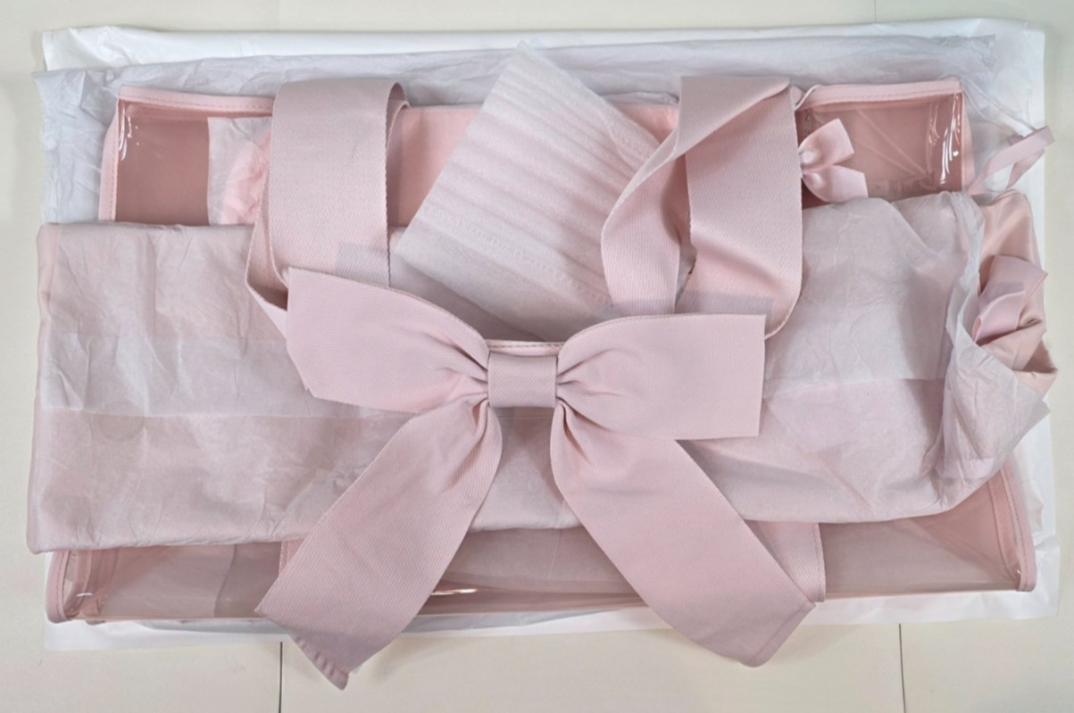 Case-Mate Mahjong Jelly Tote Set Ballet Pink Bow 4-Piece Clear Bag Rack Sleeve