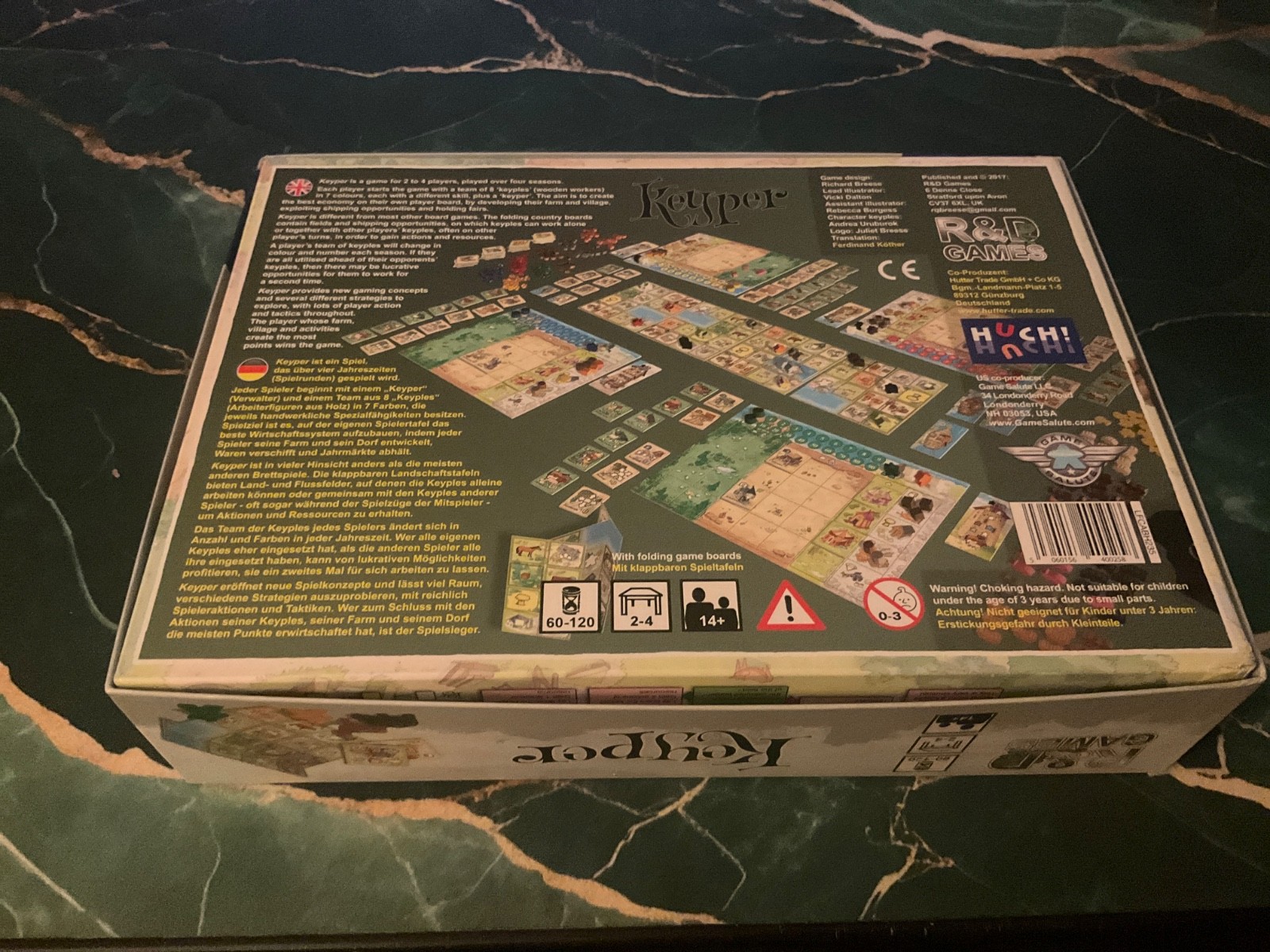 Keyper board game. Richard Breese, R&D Games. Complete played once.