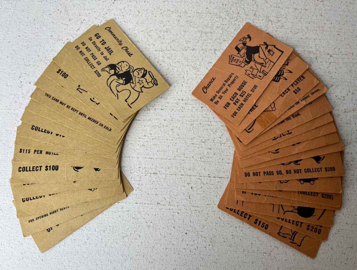 All ORIGINAL WWII Era Monopoly Game Composite Wood Pieces