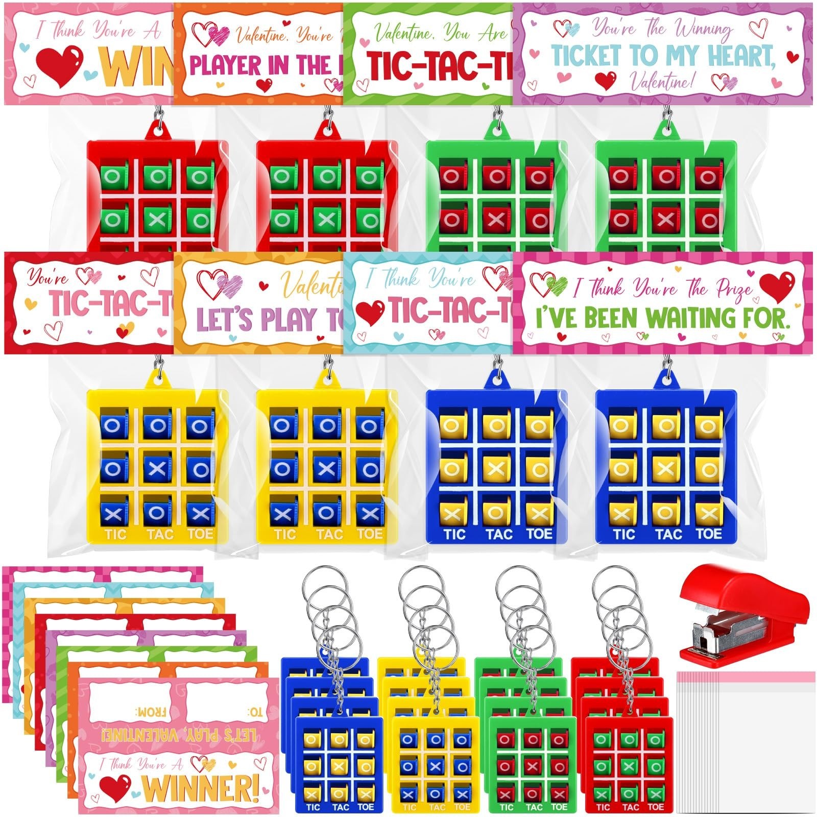 Huquary 48 Pcs Tic Tac Toe Game Birthday Party Favors Easter Basket Goodie Ba…