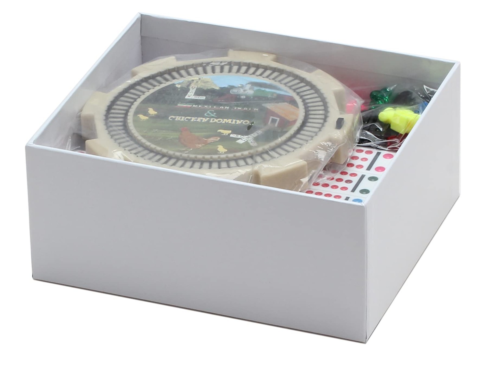 CHH Double 12 Mexican Train Domino – Color Dot – 2-in-1 Hub – 2-8 Players