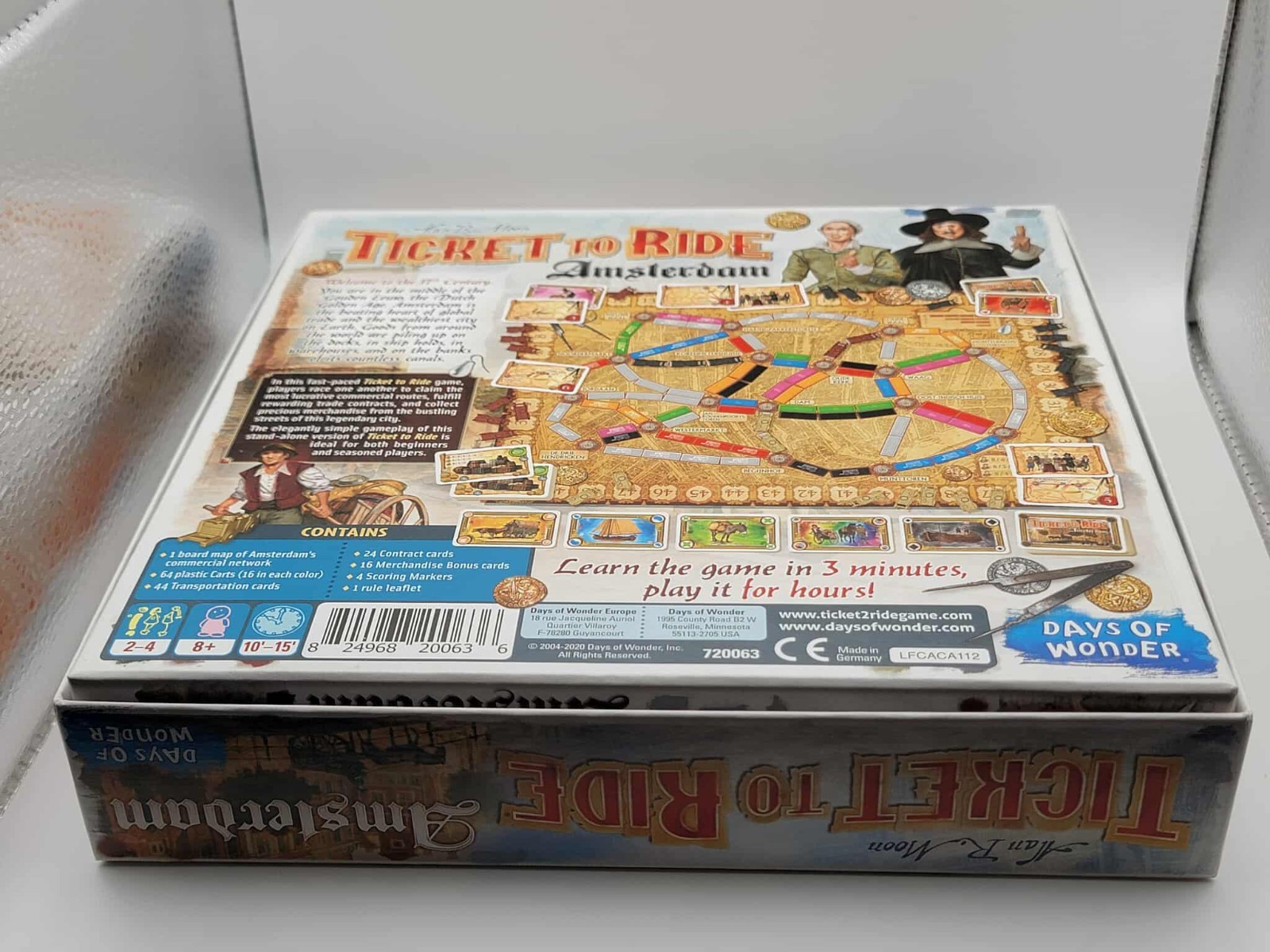 Ticket To Ride Amsterdam Board Game by Days of Wonder OPEN BOX COMPLETE