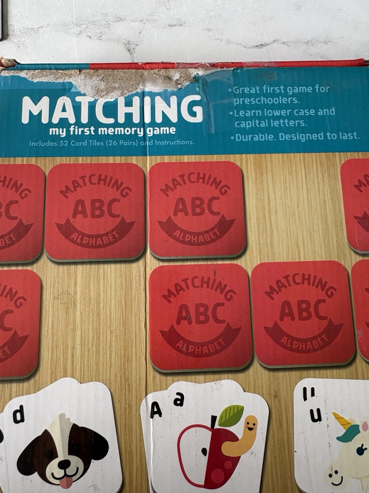 Alphabet Matching Memory Game for Kids Ages 3+ – Preschool Letter Matching Bo…