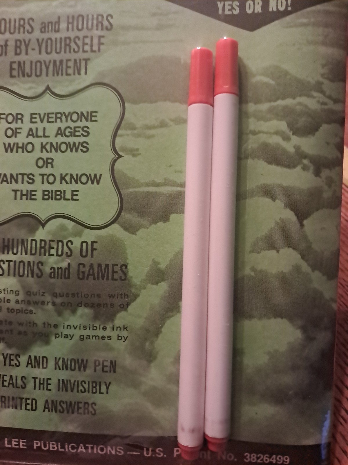 Lee Publications Sealed Yes & Know Bible New Testament Quiz Book Invisible Ink