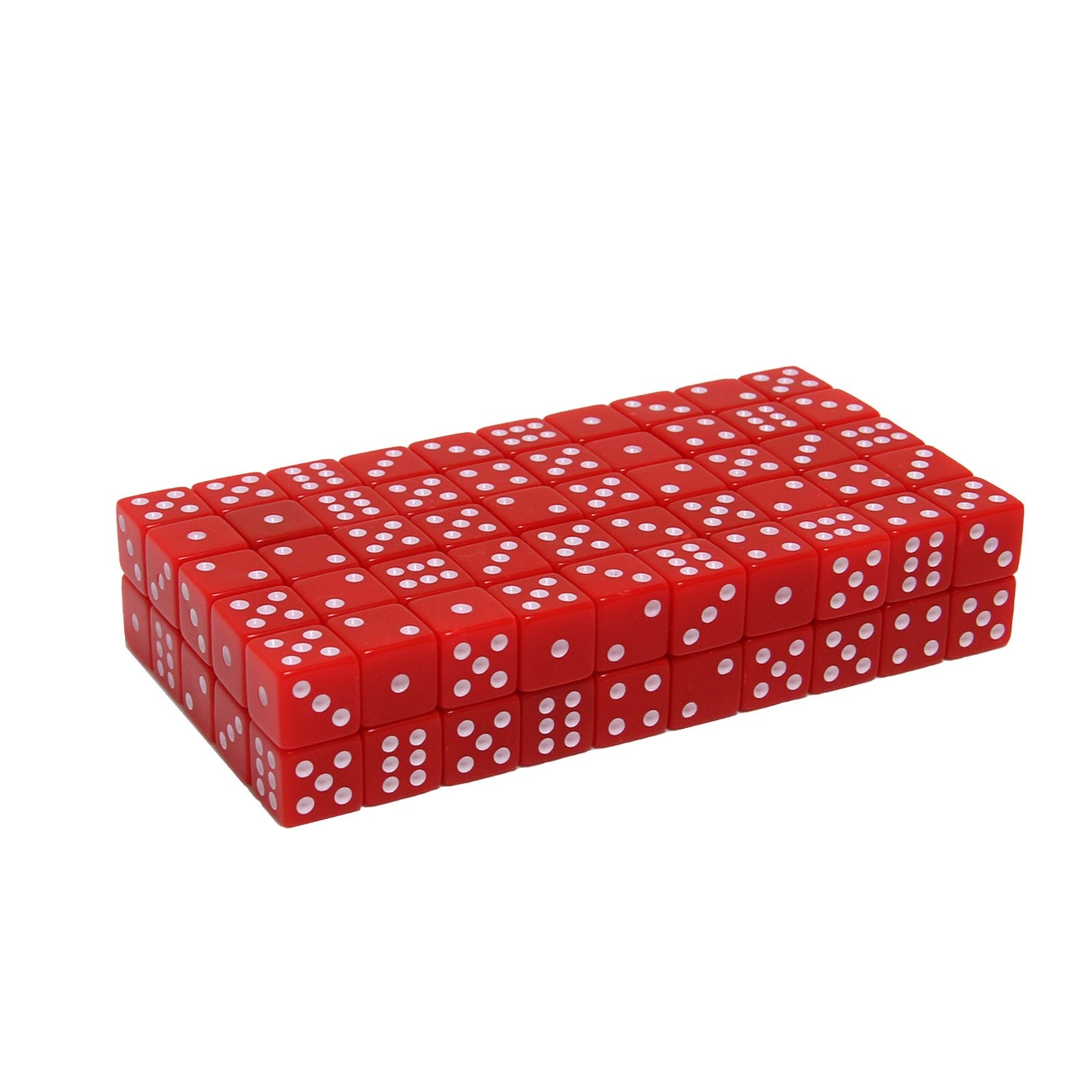 WE Games Red Square Cornered Dice – 100 Pack