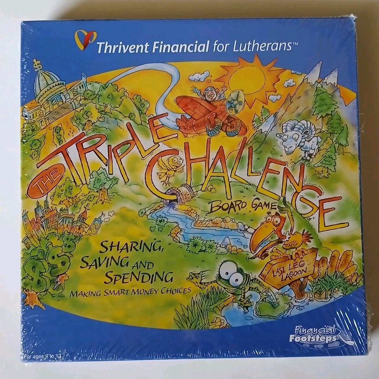 Triple Challenge Board Game Financial Footsteps NEW Sealed Money Saving Budget
