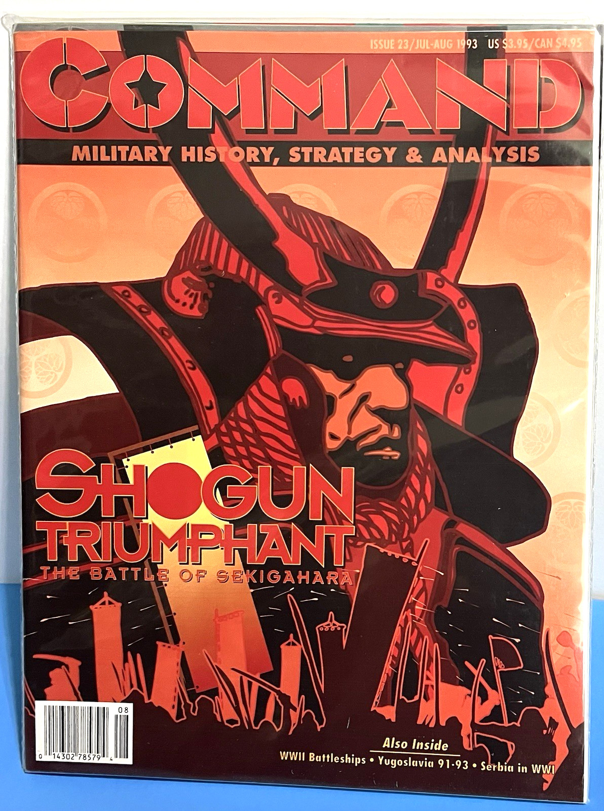 Command Magazine #23 Shogun Triumphant game : Feudal Japan. XTR 1993 UNPUNCHED