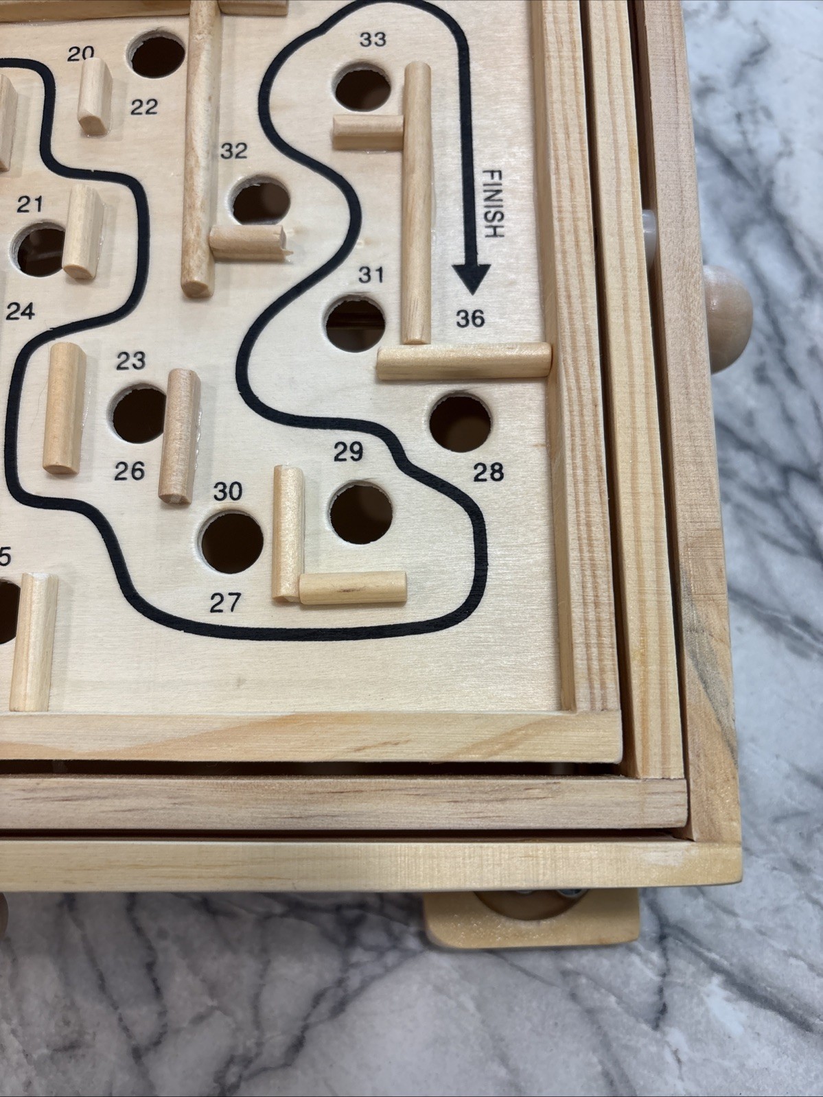 Labyrinth wood tabletop game.