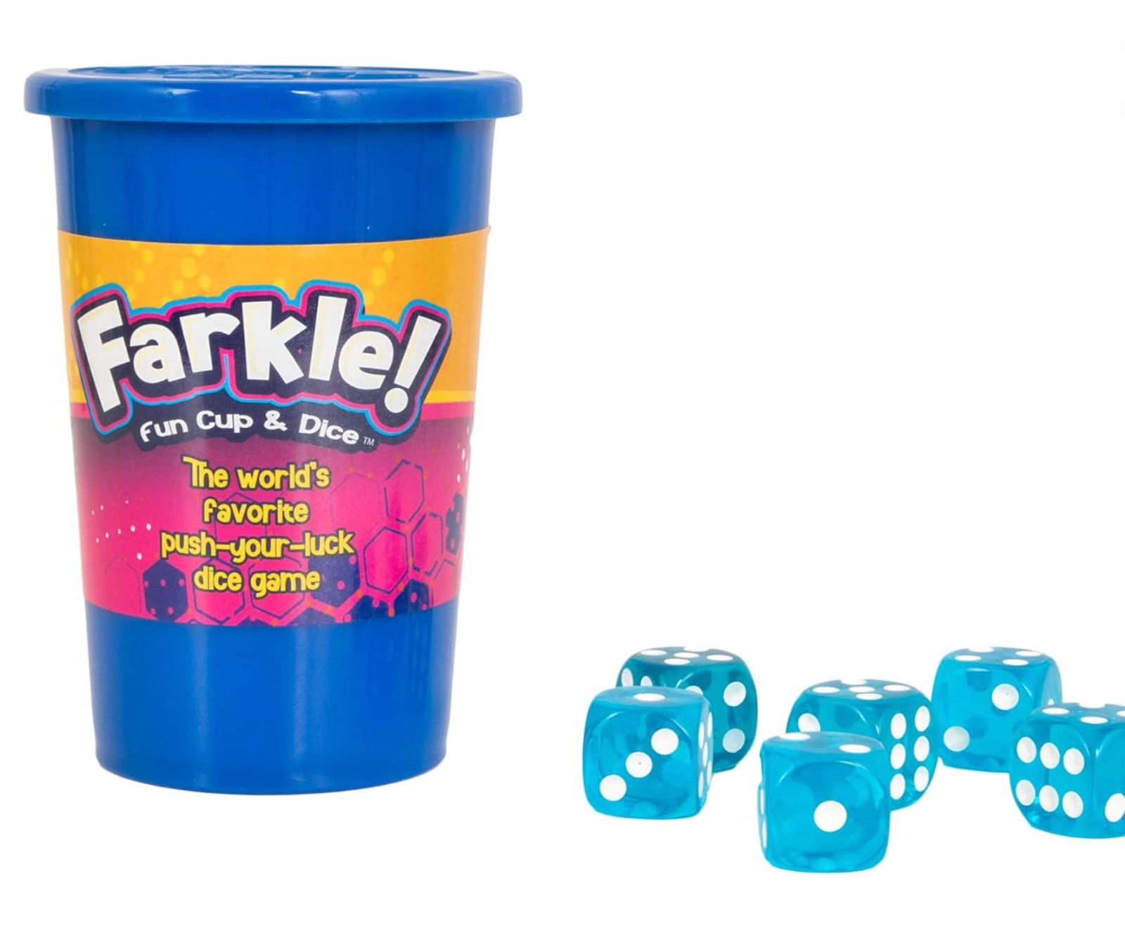 Farkle! Fun Cup & Dice Rolling Game with extra pack of 75 score sheets