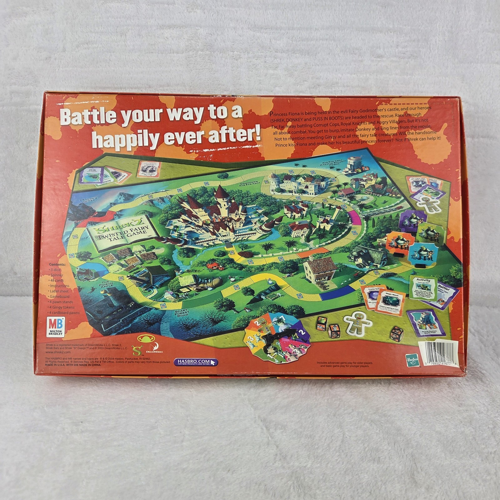 2004 Shrek 2 Twisted Fairy Tale Board Game Milton Bradley Complete New Open Box
