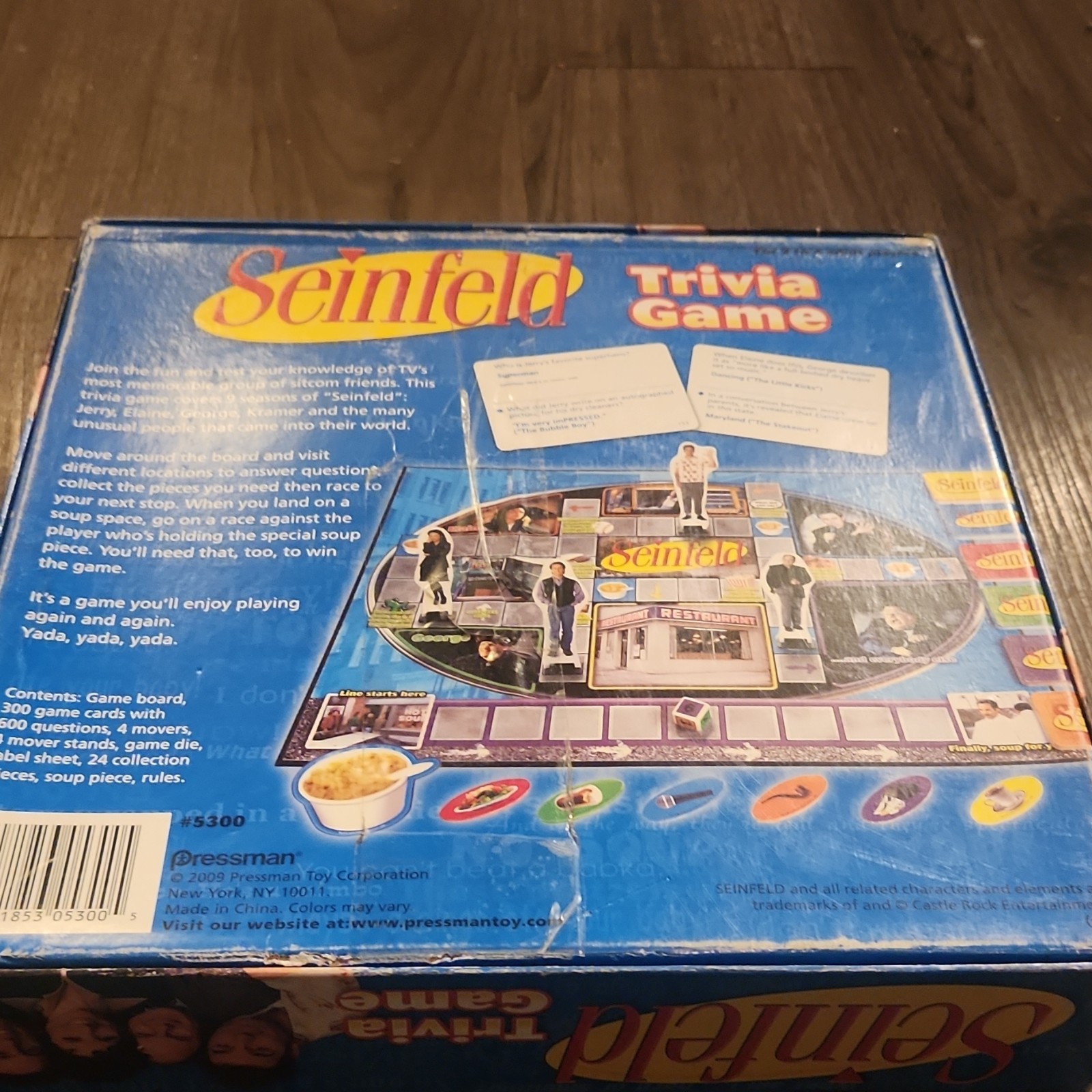 Pressman Seinfeld Trivia Game, Collectible, Custom Board, 2 Players, Adult, 2009