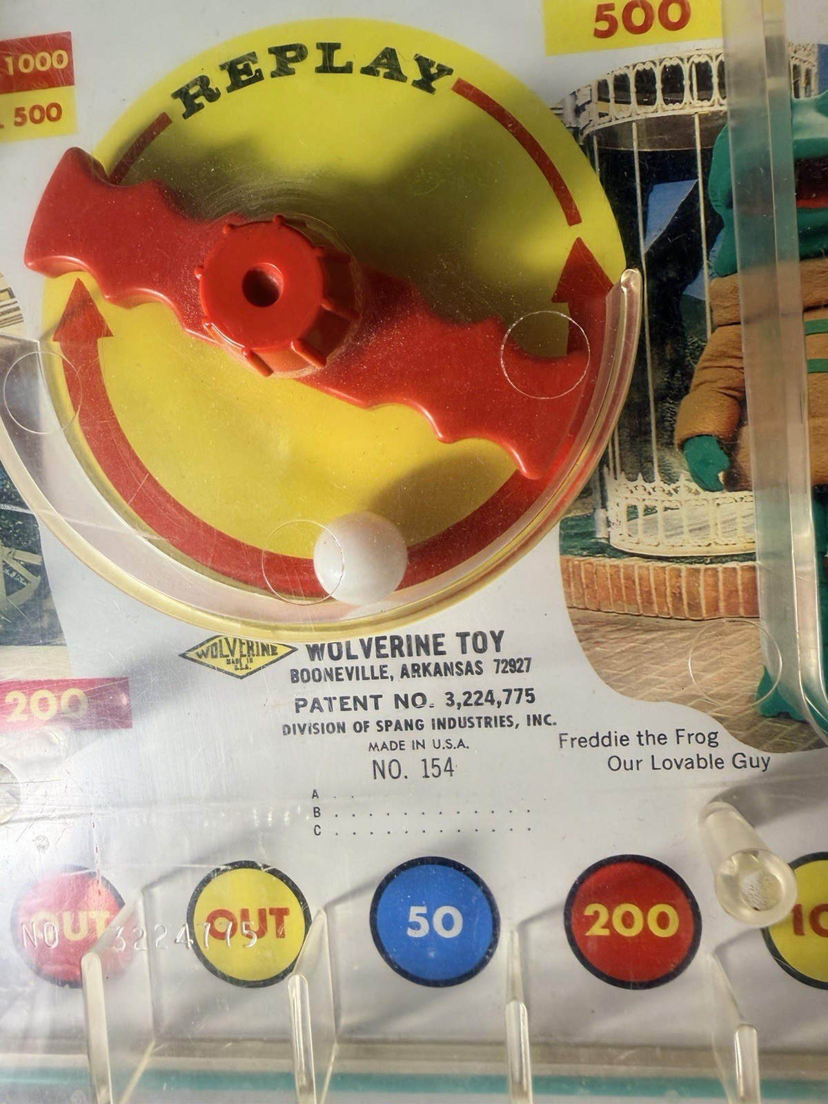 VINTAGE 70’S THE NEW ZOO REVUE TIN PINBALL GAME BY WOLVERINE TOYS 1970 TOY HTF
