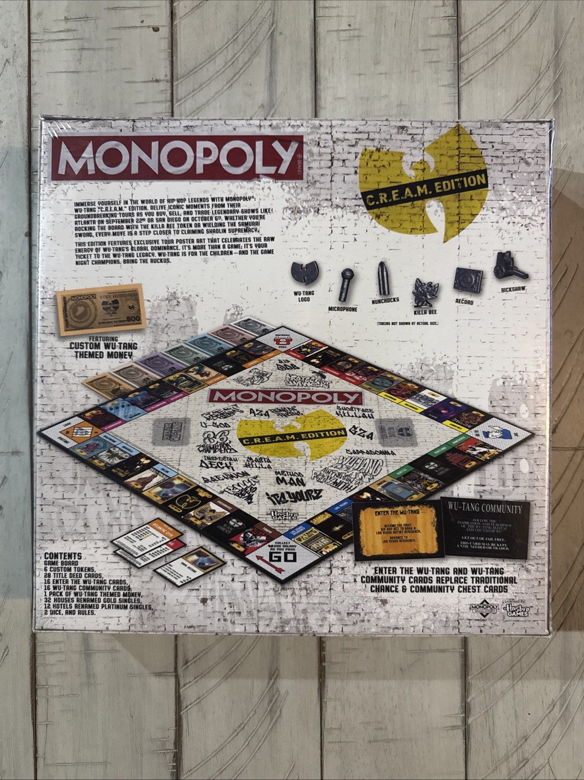 Wu Tang Clan MONOPOLY Board Game Cream (C.R.E.A.M. Ed.) New Sealed; Ships free!