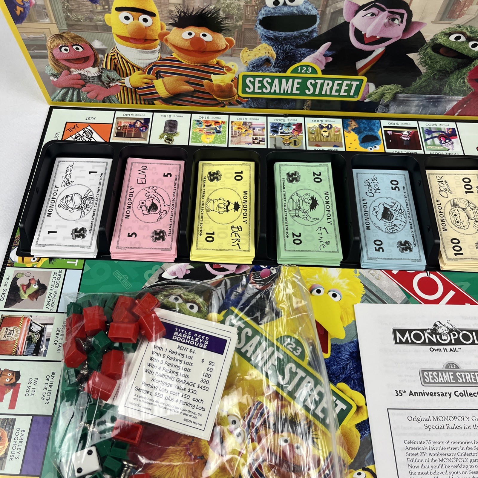 Monopoly Sesame Street 35 Years 2004 Hasbro 100% Complete in packaging