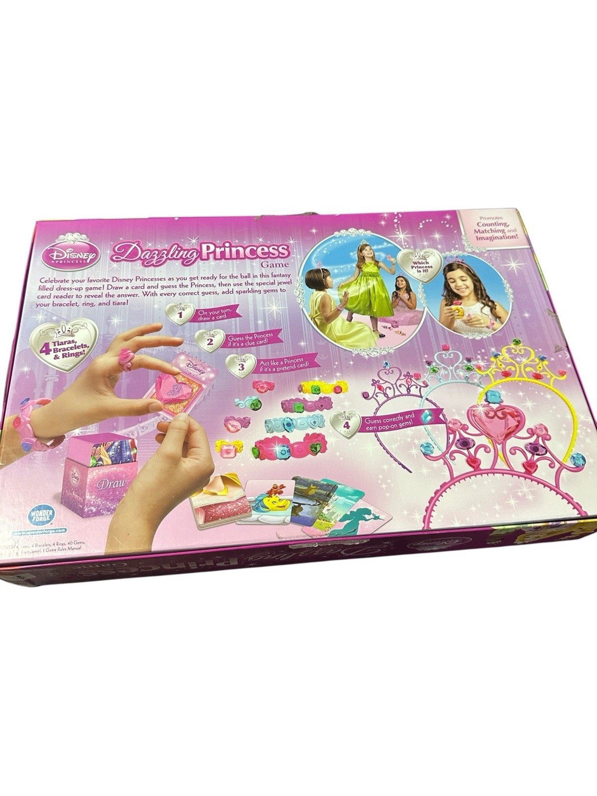 DAZZLING DISNEY PRINCESS Jewelry Tiara Game Missing One Ring