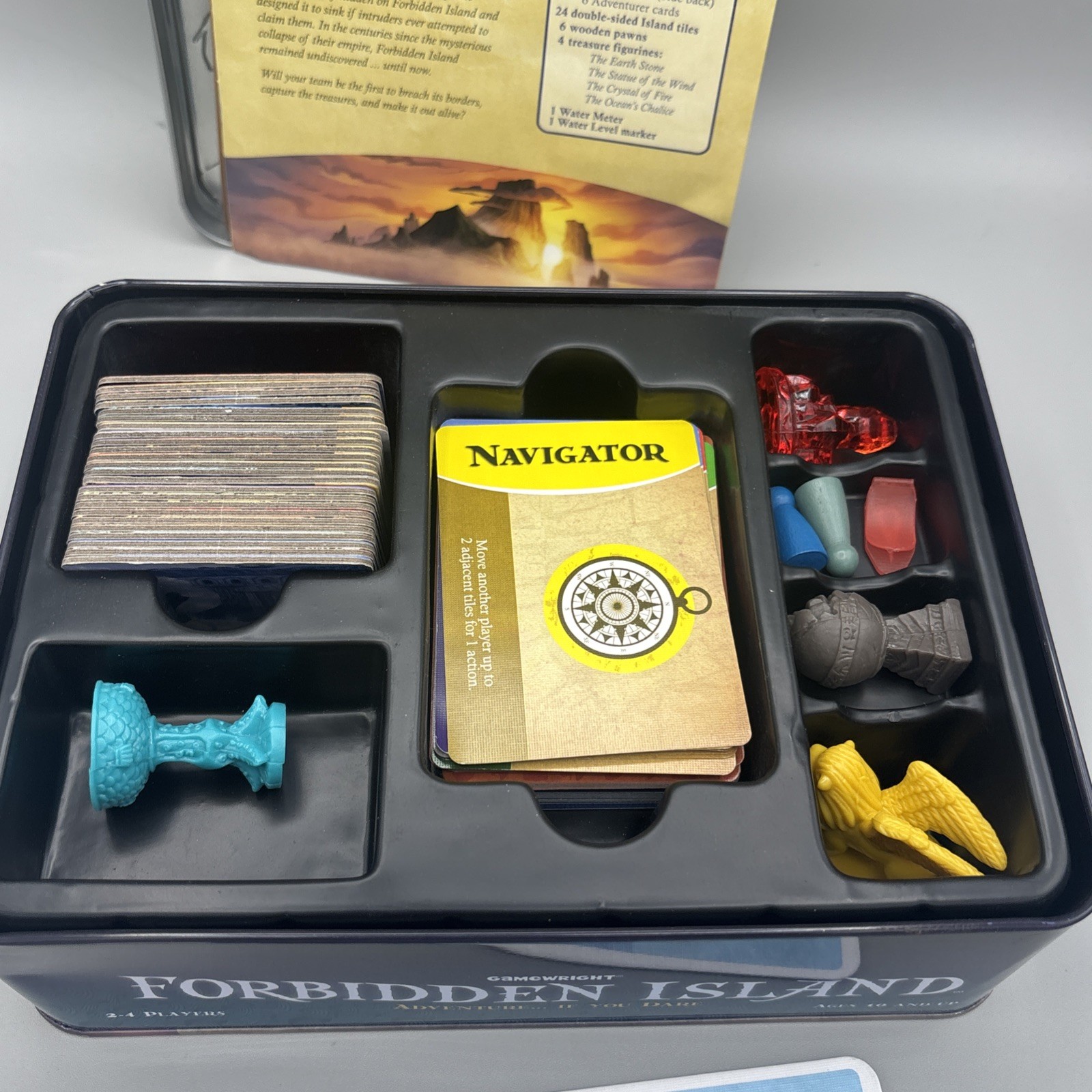 Forbidden Island Gamewright 2010 Cooperative Board Game Tin Mensa Award