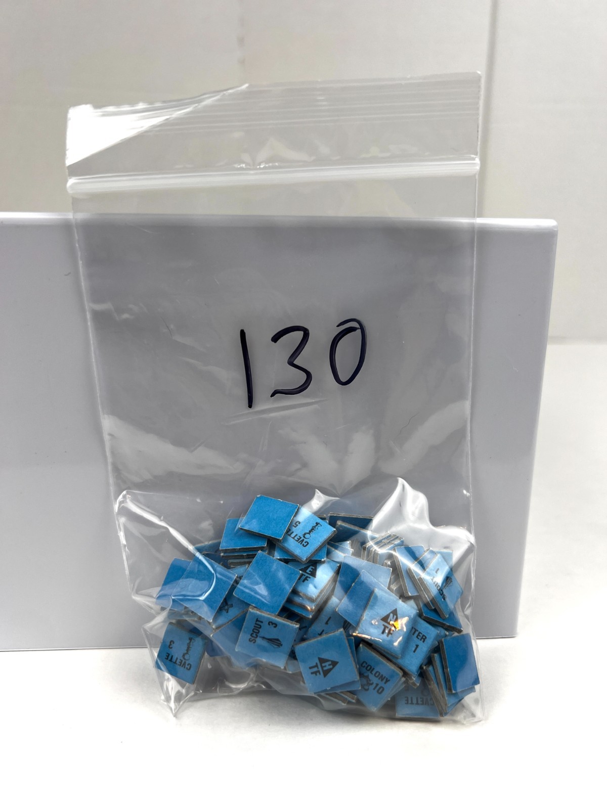 Vtg 1984 Avalon Hill Stellar Conquest Blue Cardboard Counters Lot of 130 Parts