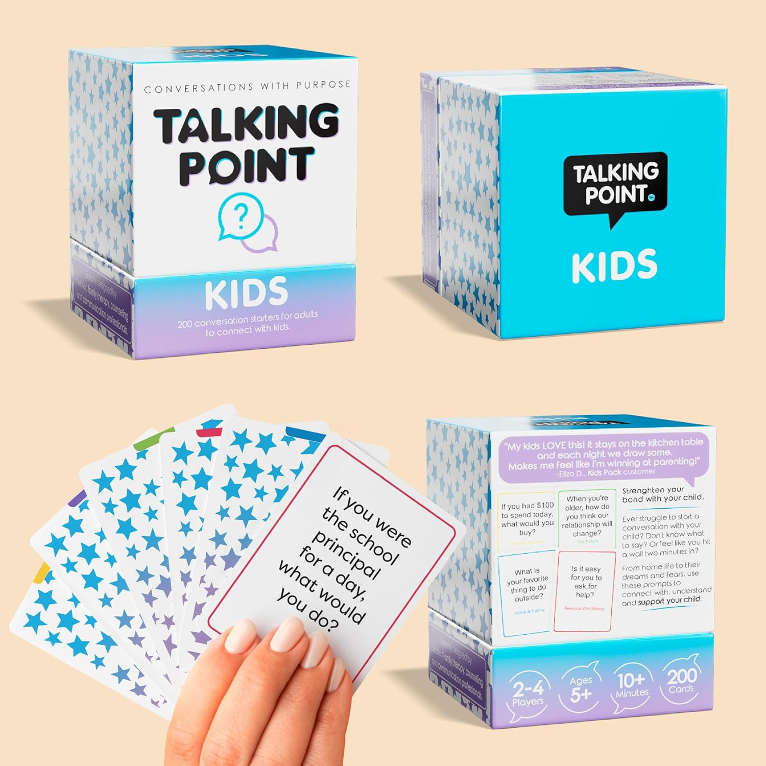 200 Kids Conversation Cards – Screen-Free Family Dinner Game and Road Trip Essen