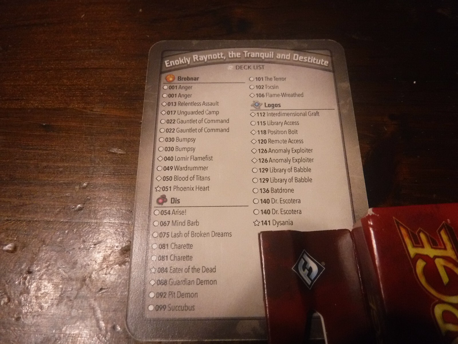 Keyforge decks, first two series, lot of 6, Open/Complete