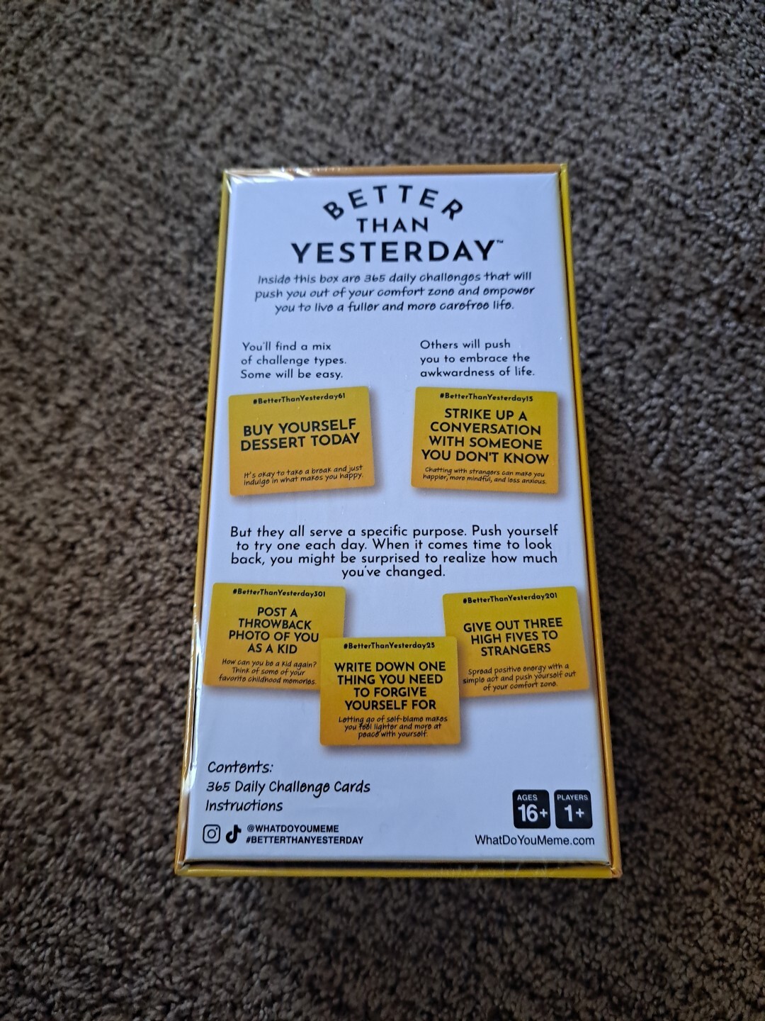 NEW Better Than Yesterday 365 Daily Challenges Life Fulfilling Game Sealed