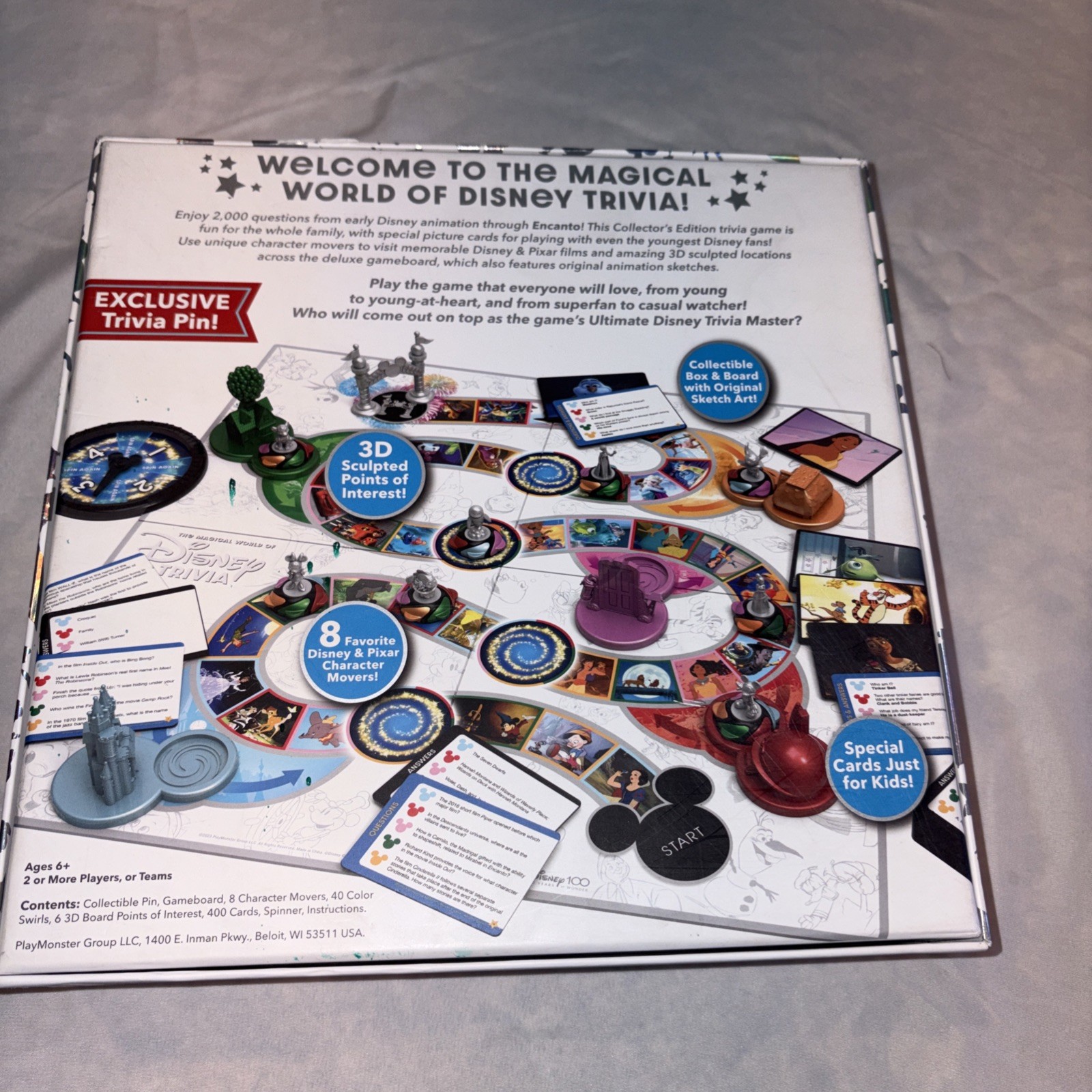 Magical World of Disney Trivia 100 Years of Wonder Board Game – Open Box- Unused