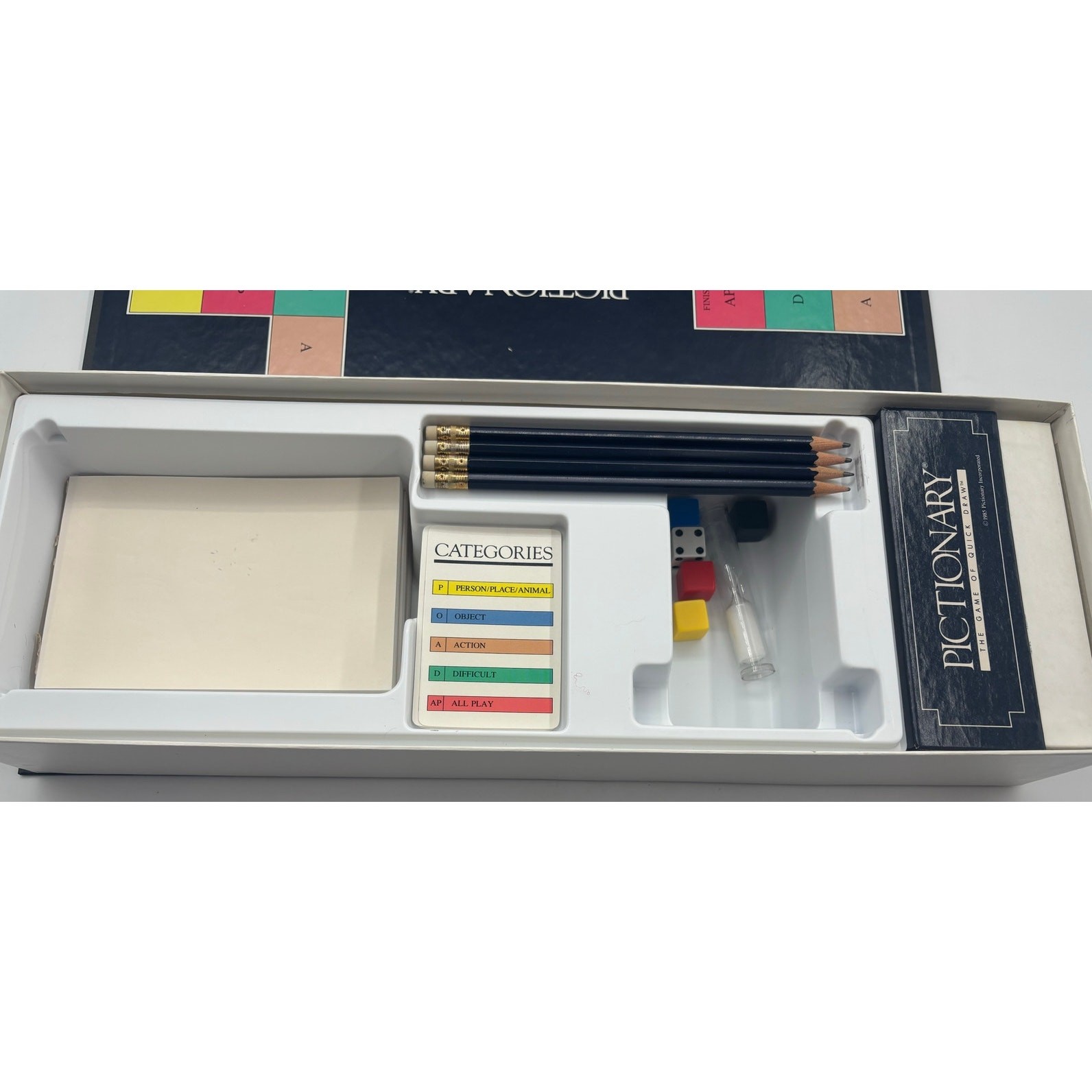1985 Pictionary The Game of Quick Draw First Edition- No Instructions