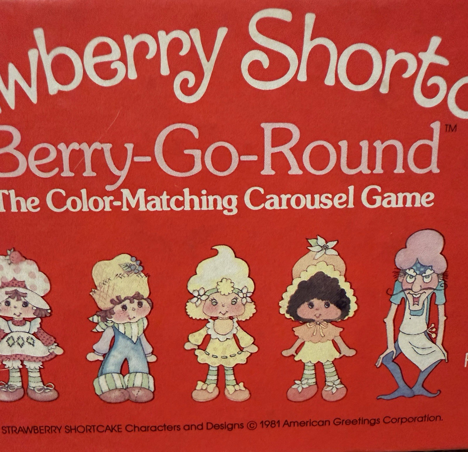 1981 Parker Brothers Strawberry Shortcake Berry-Go-Round Carousel Game, Complete