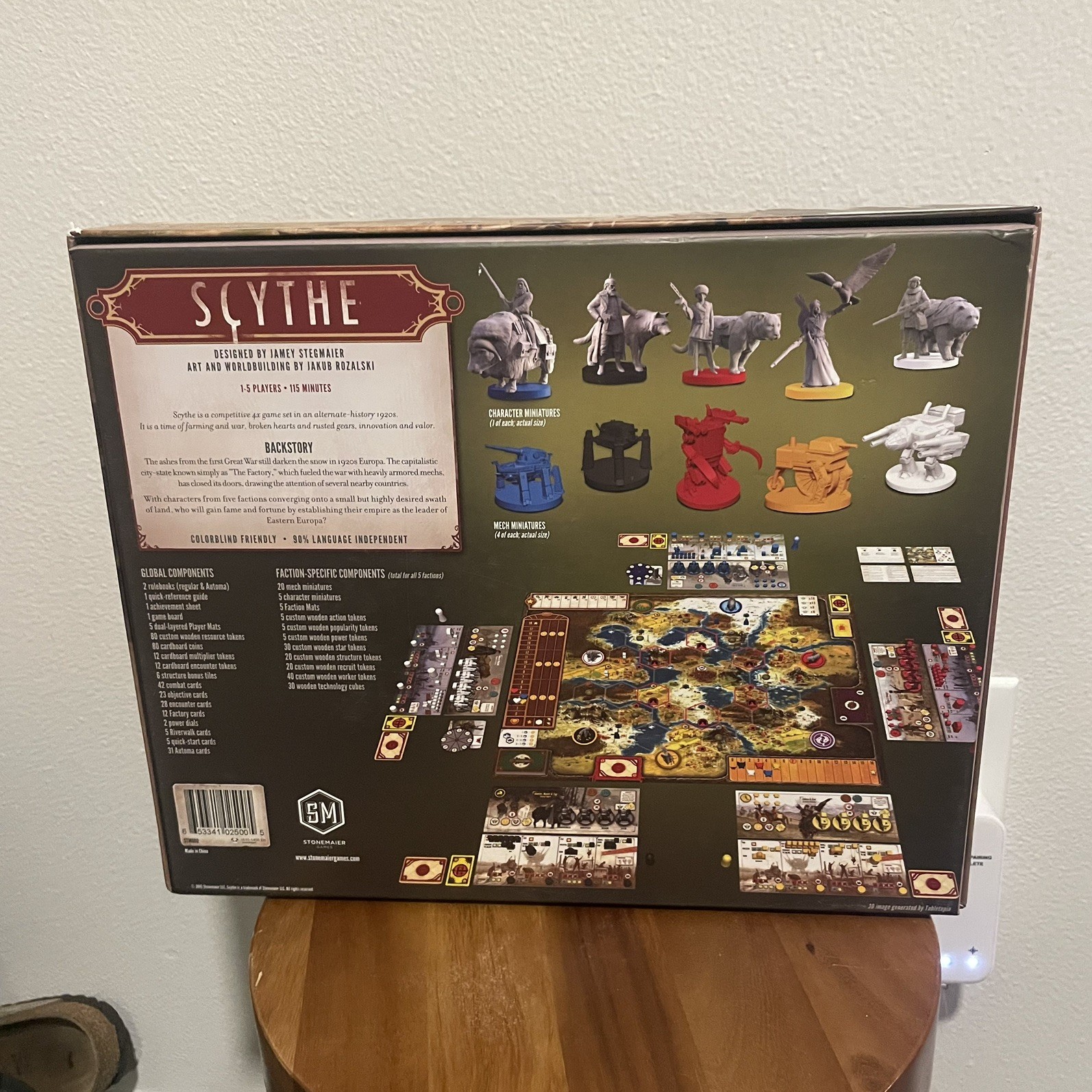 Scythe Board Game Stonemaier Complete Excellent Condition 1-5 Players