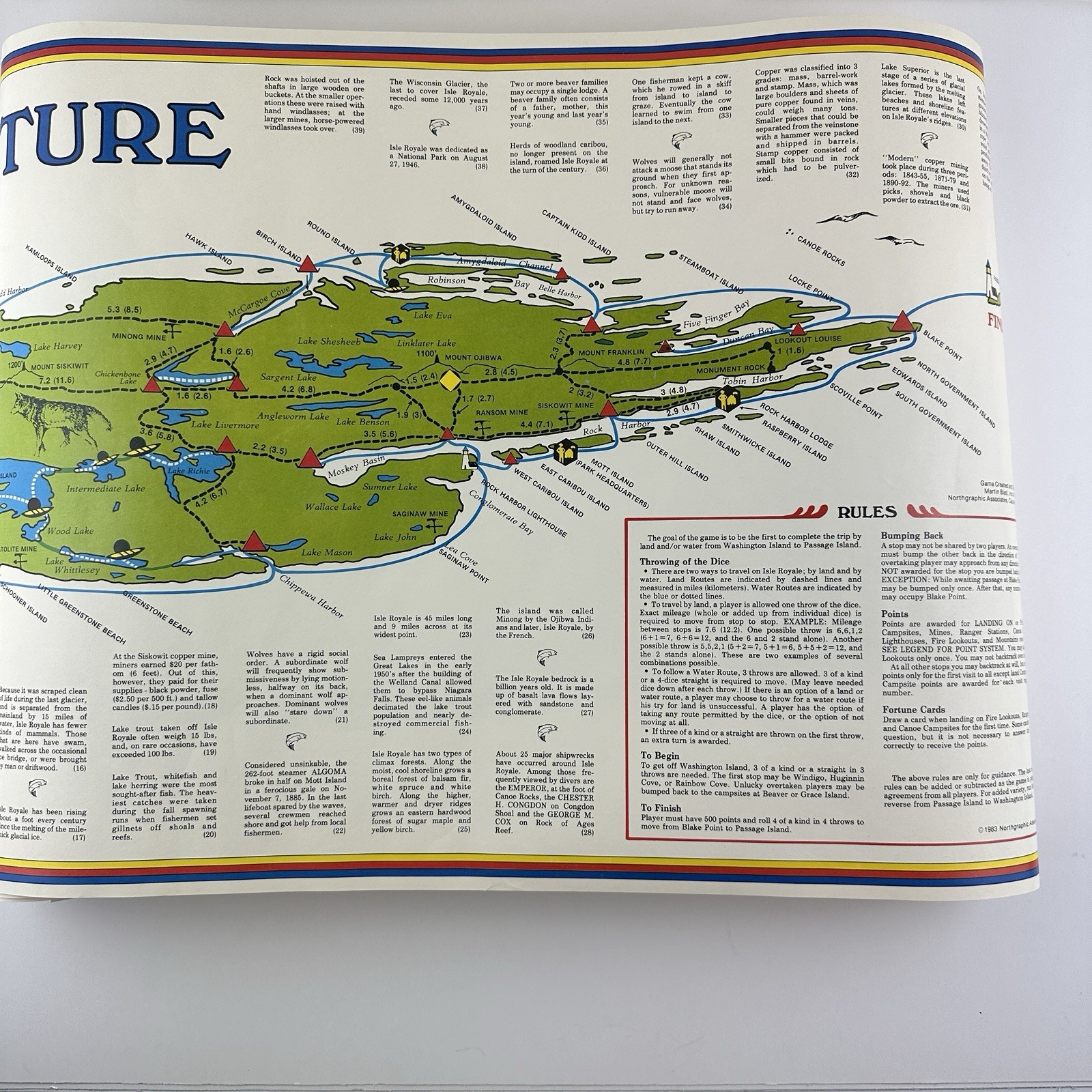 Isle Royale Adventure Game Genuine Copper Markers Vintage 1983 RARE **READ**