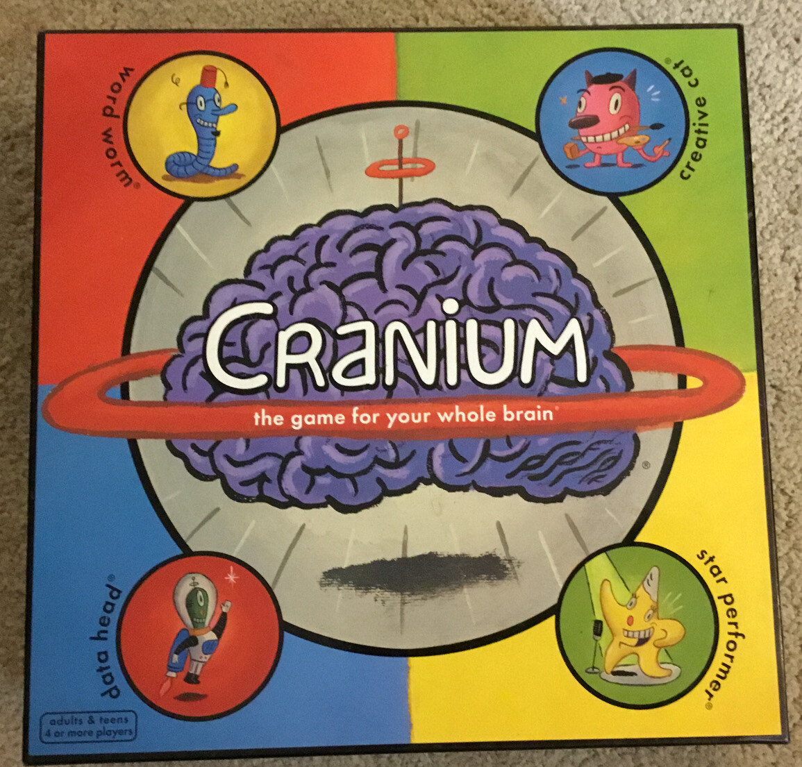 Cranium : The Game for Your Whole Brain BOARD GAME Used Adult Teen COMPLETE