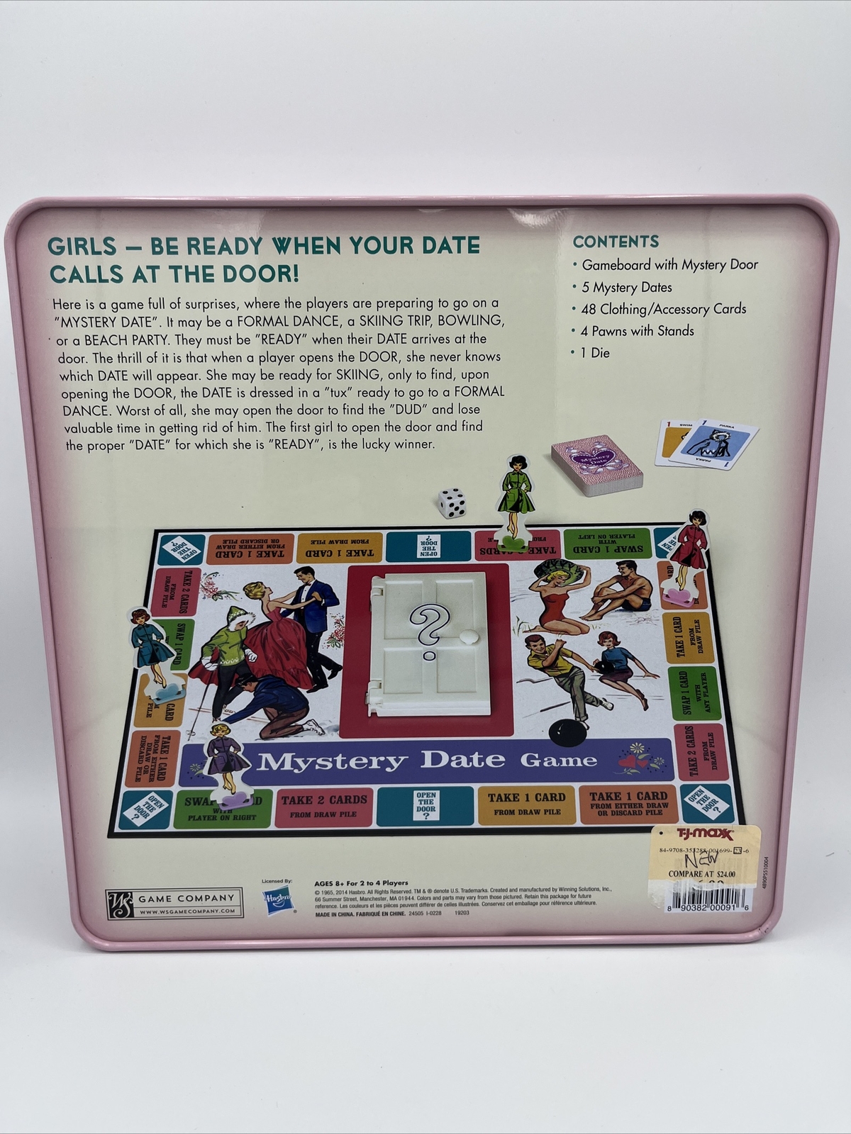 Mystery Date Game Nostalgia Edition Tin -Hasbro 2014 Meet Your Secret Admirer