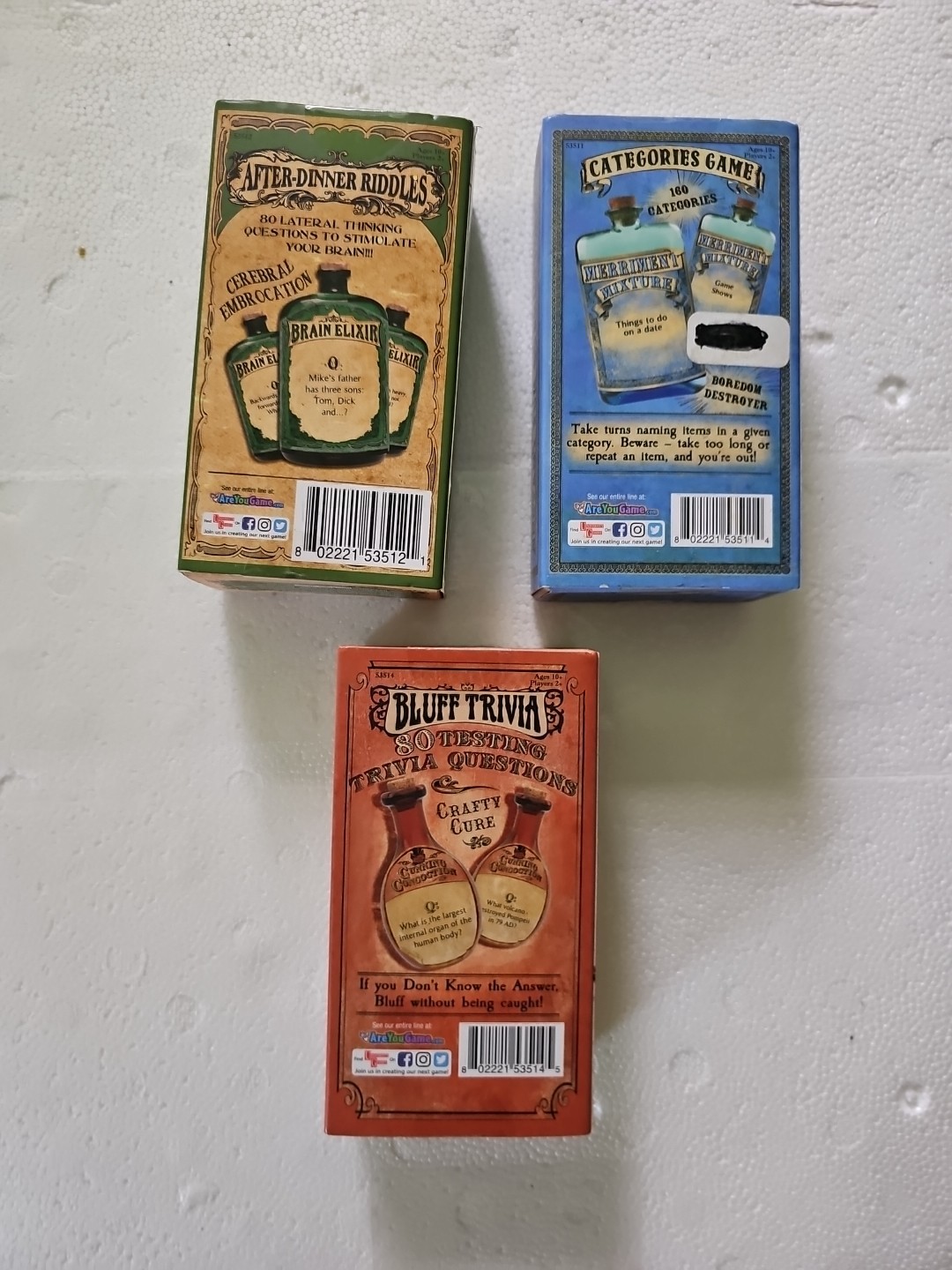 University Card Games THREE Game Gift Pack Front Porch Classics, New in box