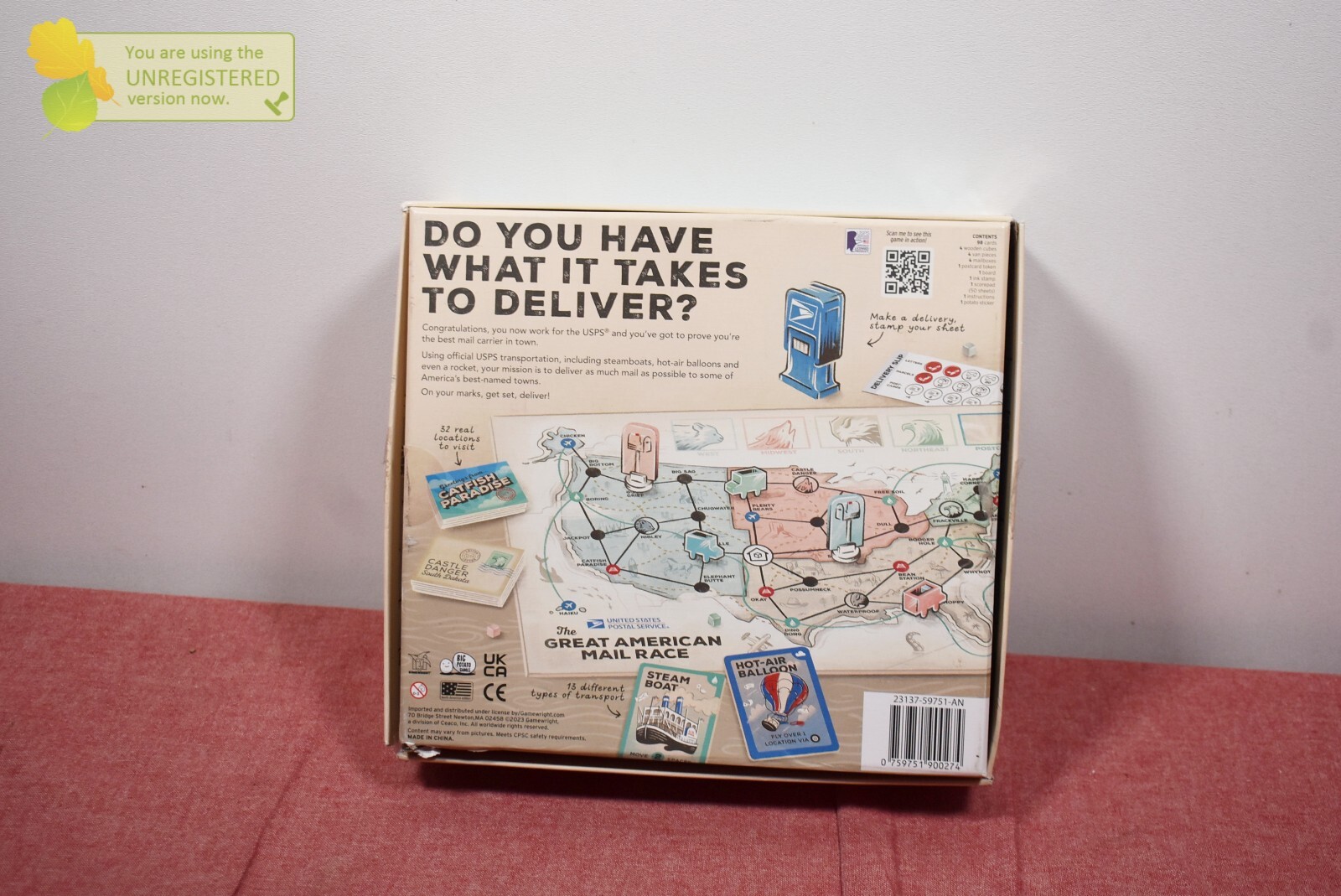 Big Potato USPS The Great American Mail Race Board Game