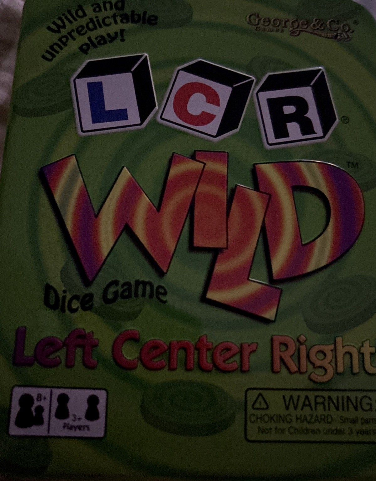 Fast-Paced LCR Wild Dice Game in Colorful Tin – A Perfect Travel Companion