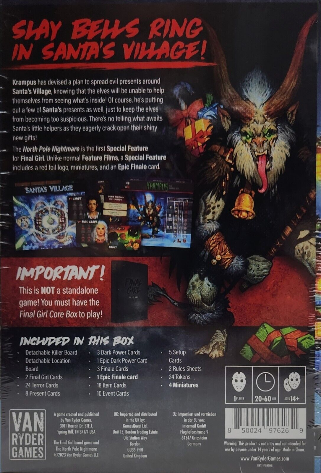Final Girl The Northpole Nightmare Xmas 2023 Special by Van Ryder Games SEALED