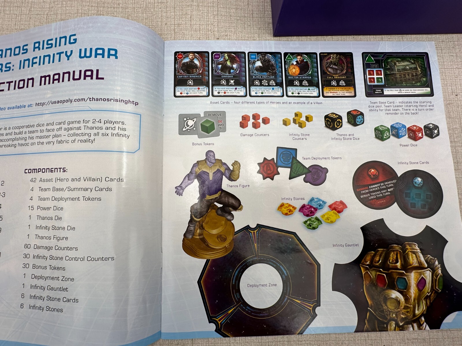 Thanos Rising Avengers: Infinity War Board Game 100% Complete 2018 Marvel 2-4 pl
