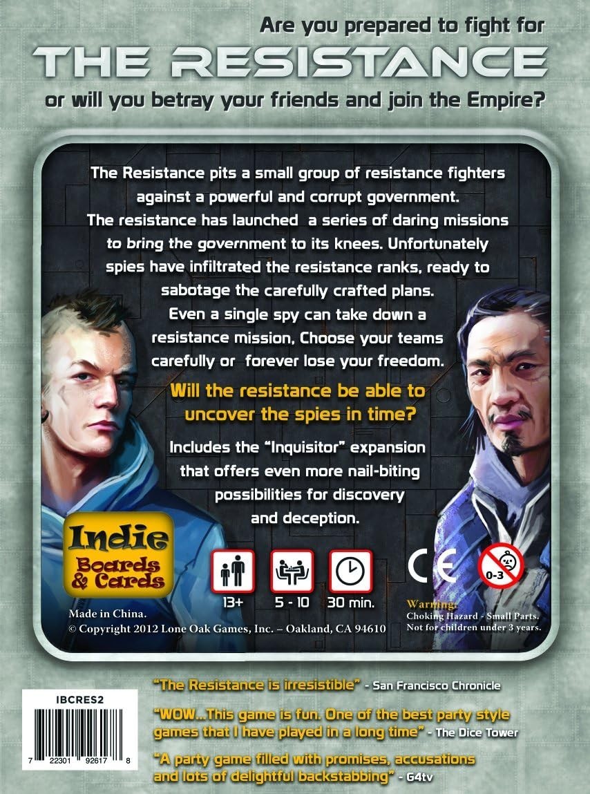 Engaging Strategy & Bluffing Game – The Resistance for Ages 13+, 30 Min Rounds