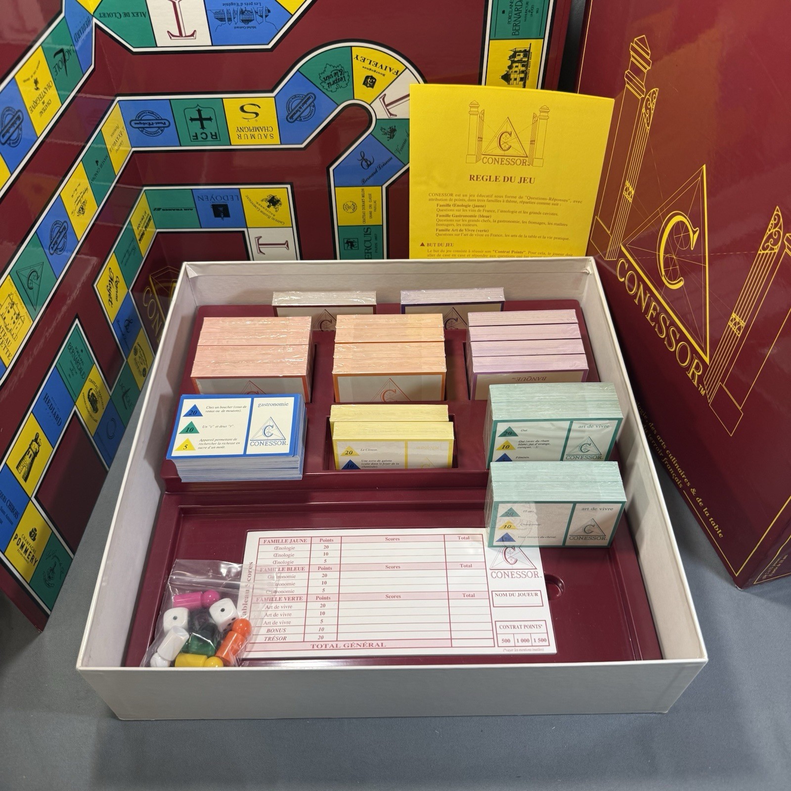 Vintage 1993 French Culture Trivia Board Game CONESSOR – Unplayed Sealed Content