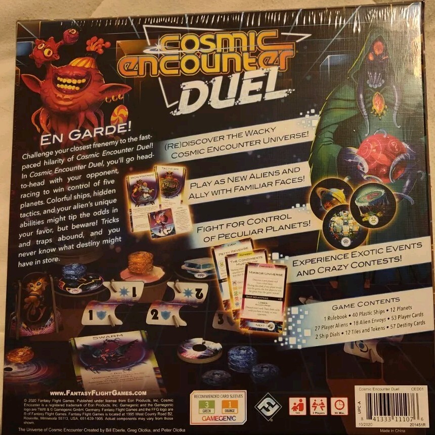 Cosmic Encounter: Duel = 2-Player Galactic Chaos – Fantasy Flight Games FFGCED01