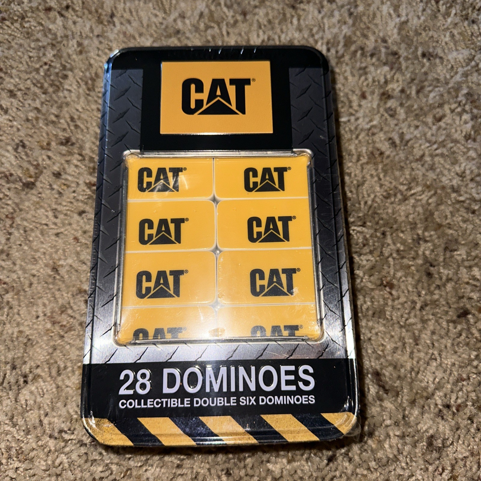 New & Sealed MasterPieces – CAT – Officially Licensed Caterpillar Dominoes Set