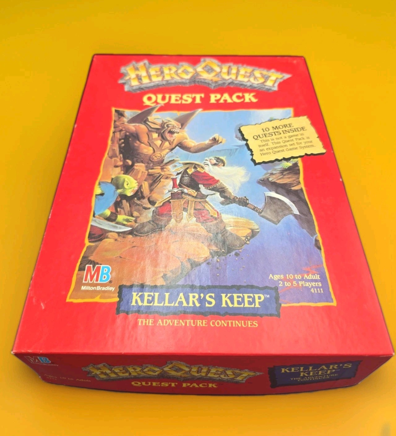 HeroQuest Kellar’s Keep 1991 MB 4111 Box & Order Form Only No Pieces Rare