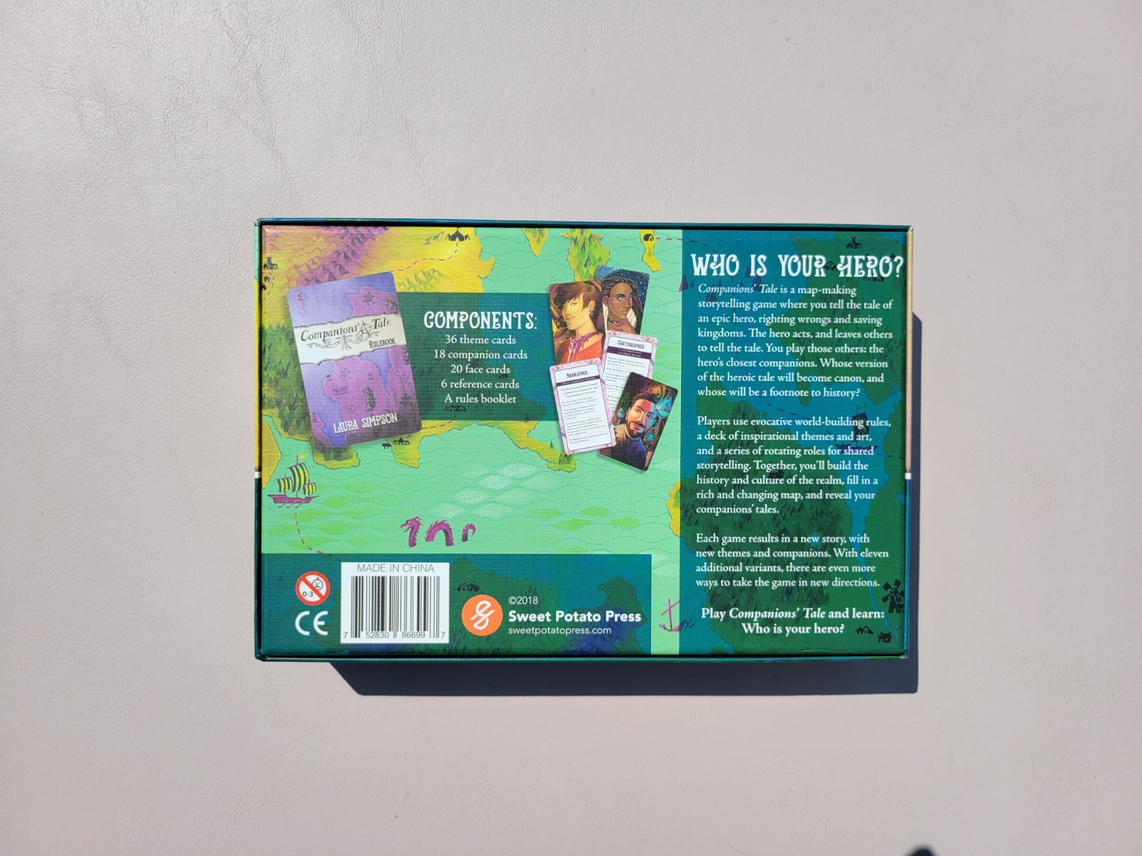 Companions Tale Map Making & Storytelling Card Board Game Laura Simpson COMPLETE